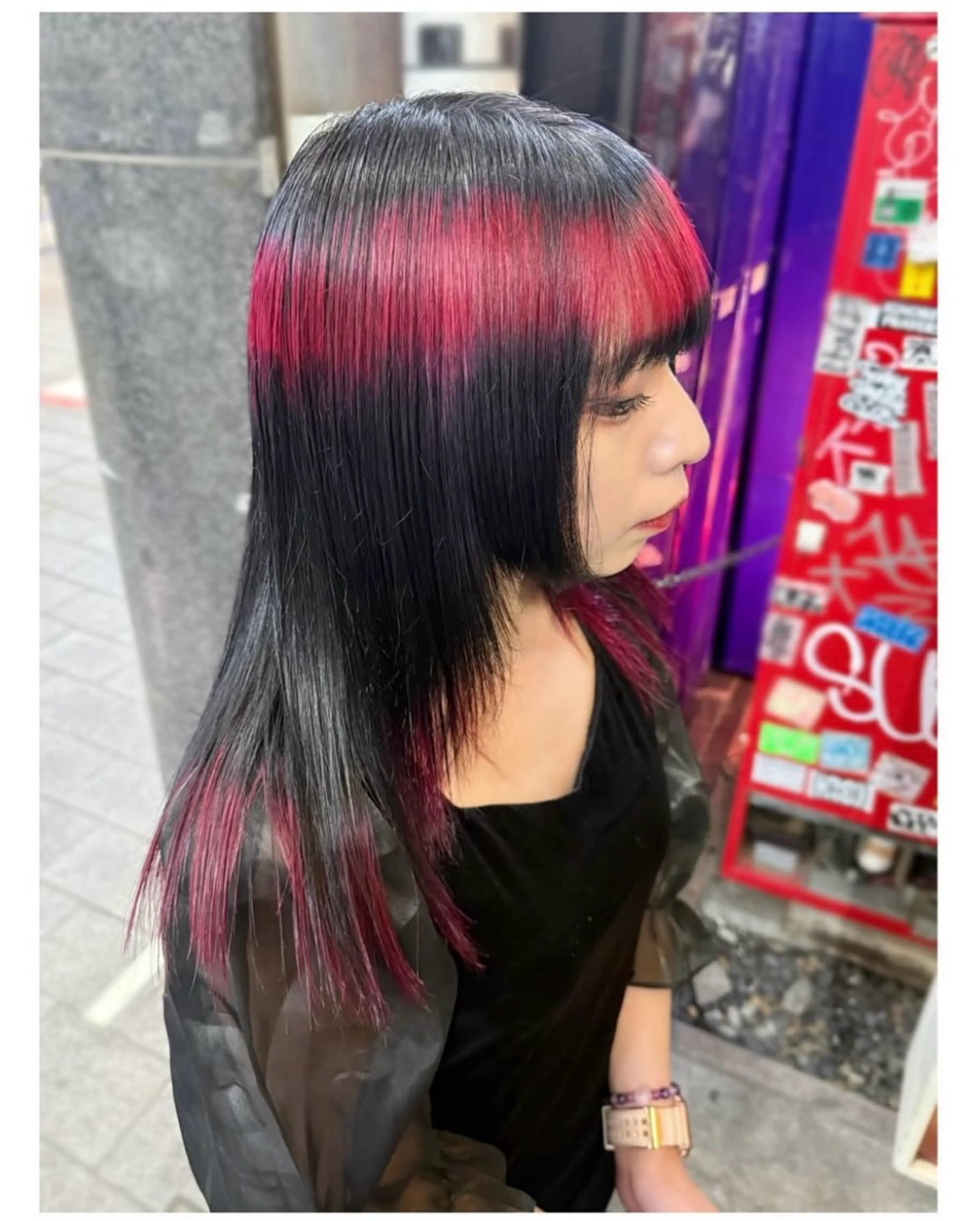 ミディアム カラー ヘアカラー GARU-ガル-所属・TSUNO🦖 派手髪/オタク美容師のヘアスタイル