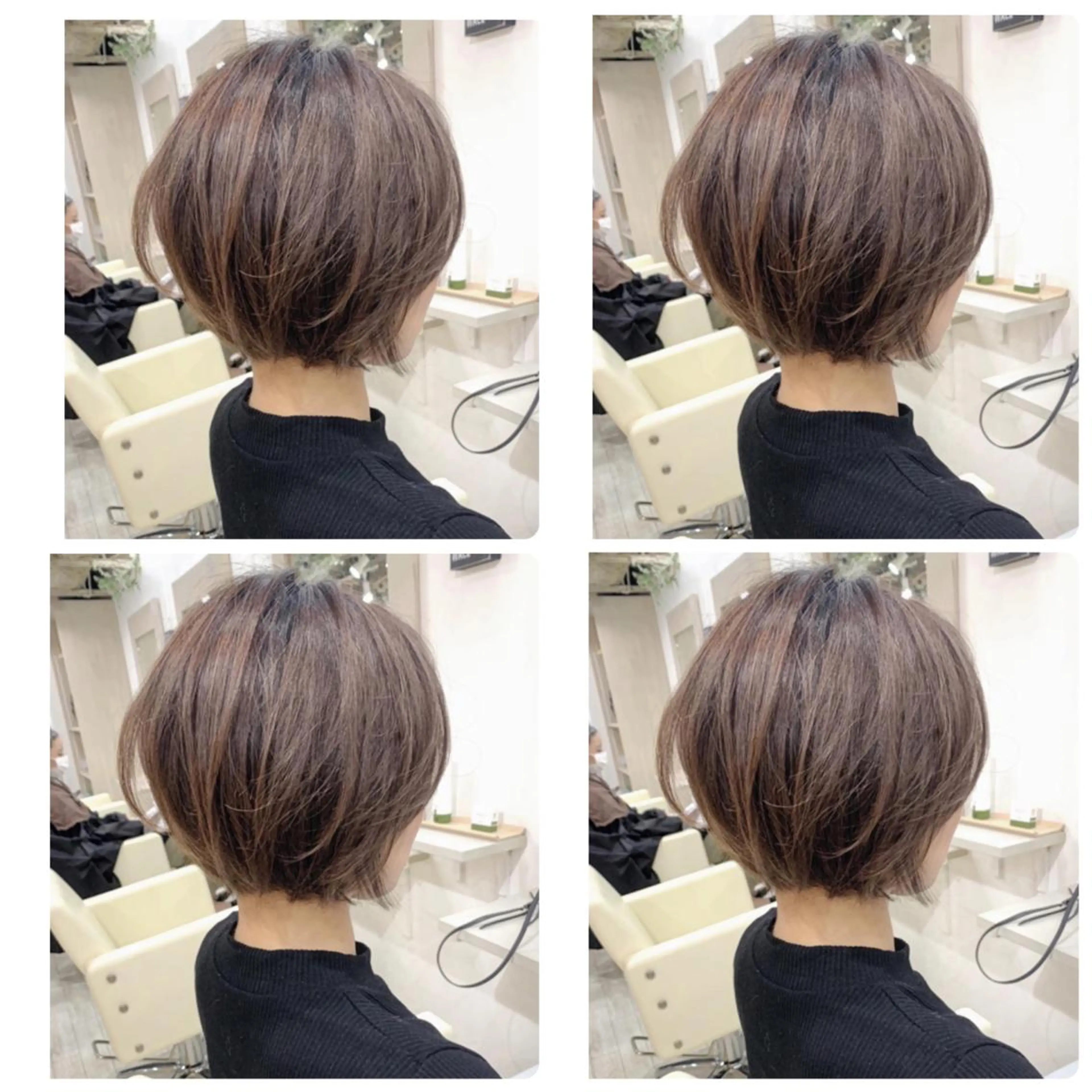 ショート カラー カット ヘアカラー トリートメント 京都大人女性ショート 徒歩1分/秋山のヘアスタイル