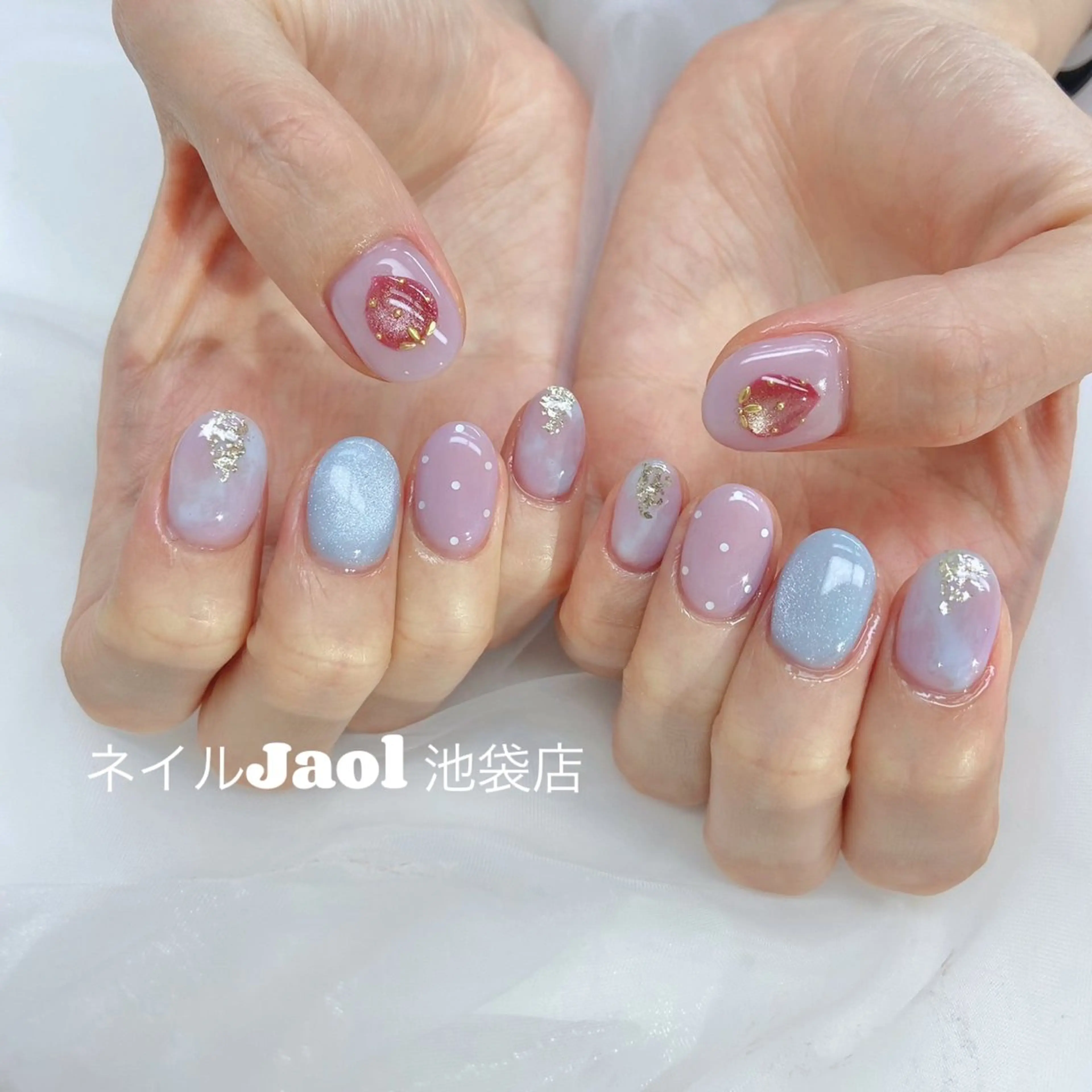 ミディアム 韓国風ヘア ハンドネイル nail jaol池袋店所属・ネイルJaol 池袋のネイルデザイン