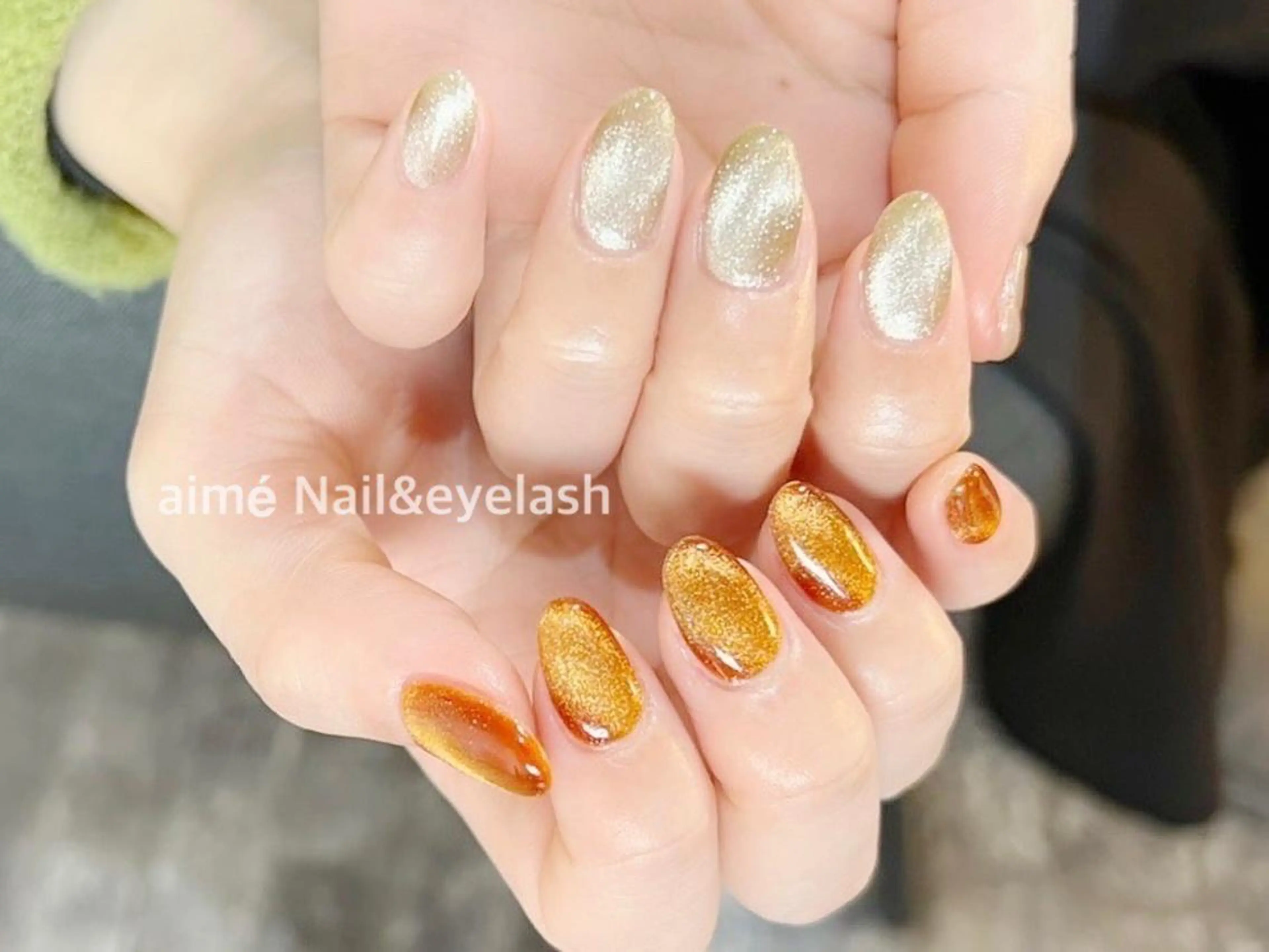 ネイル マグネットネイル aime 中崎町のネイルデザイン