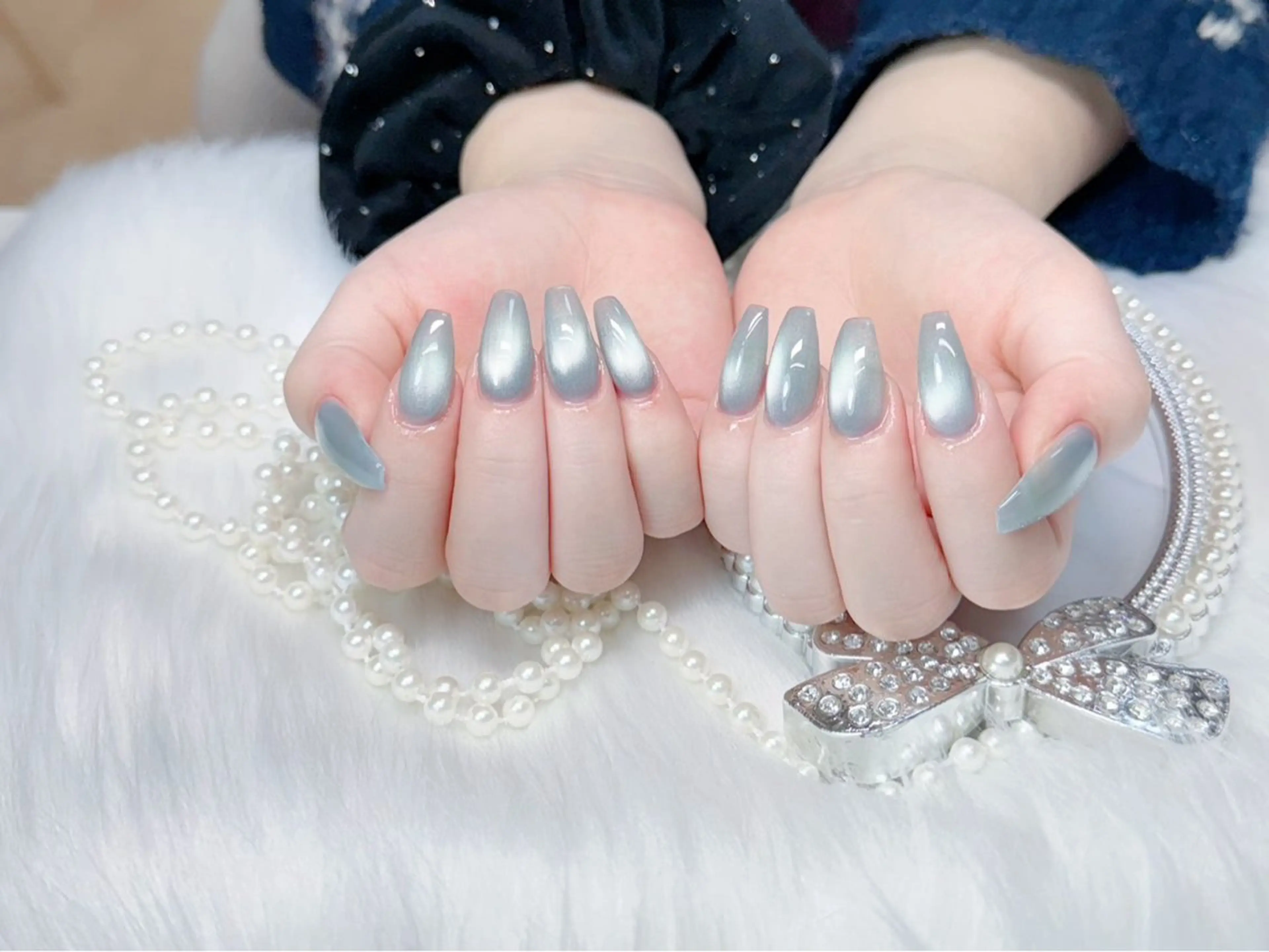 ネイル アートネイル ジェルネイル グラデーション キラキラネイル 韓国ネイル MIYU．nail Mariaのネイルデザイン