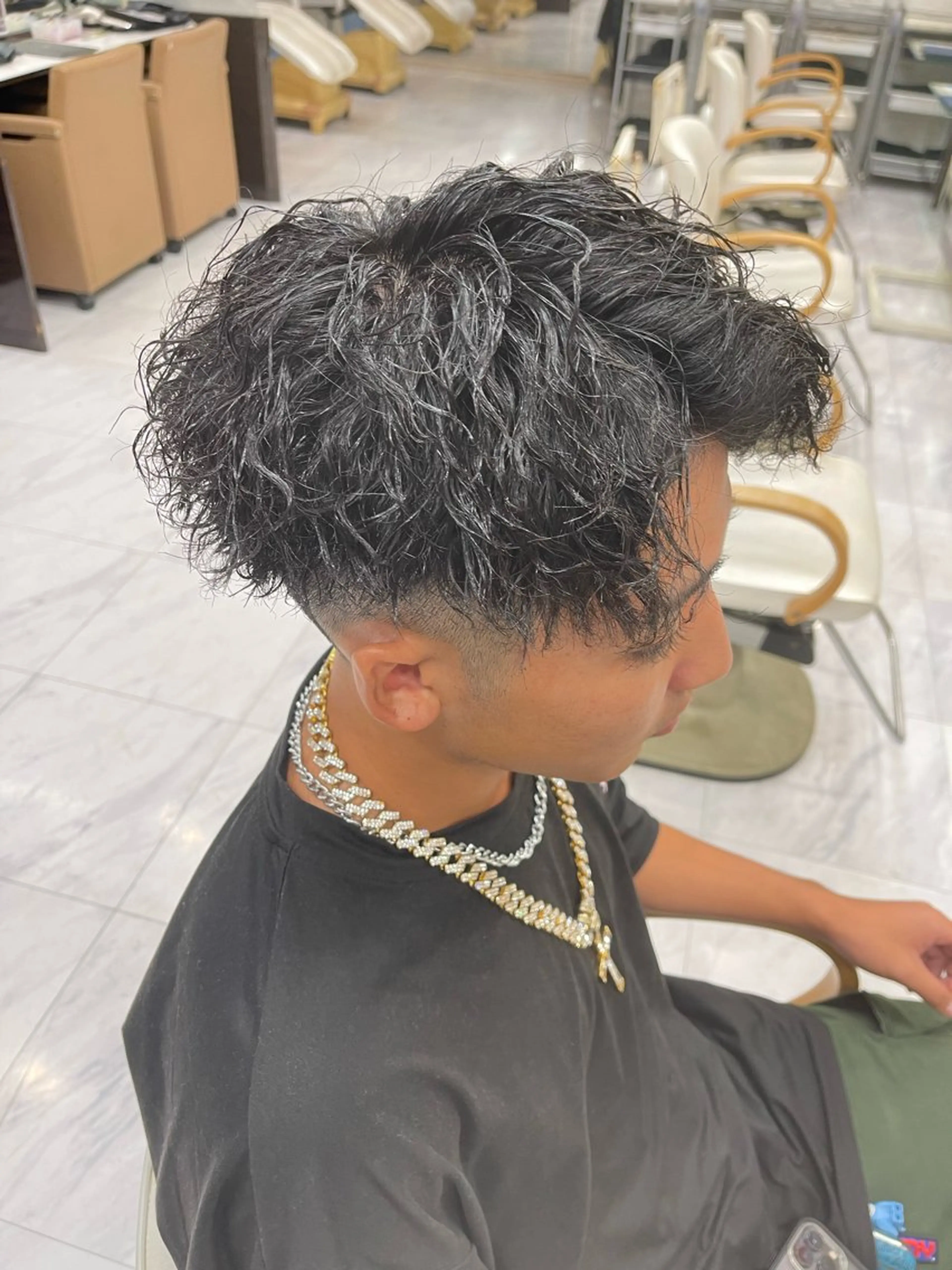 ショート パーマ メンズ カット パーマ トリートメント ❄️メンズカット 落合諒❄️のヘアスタイル