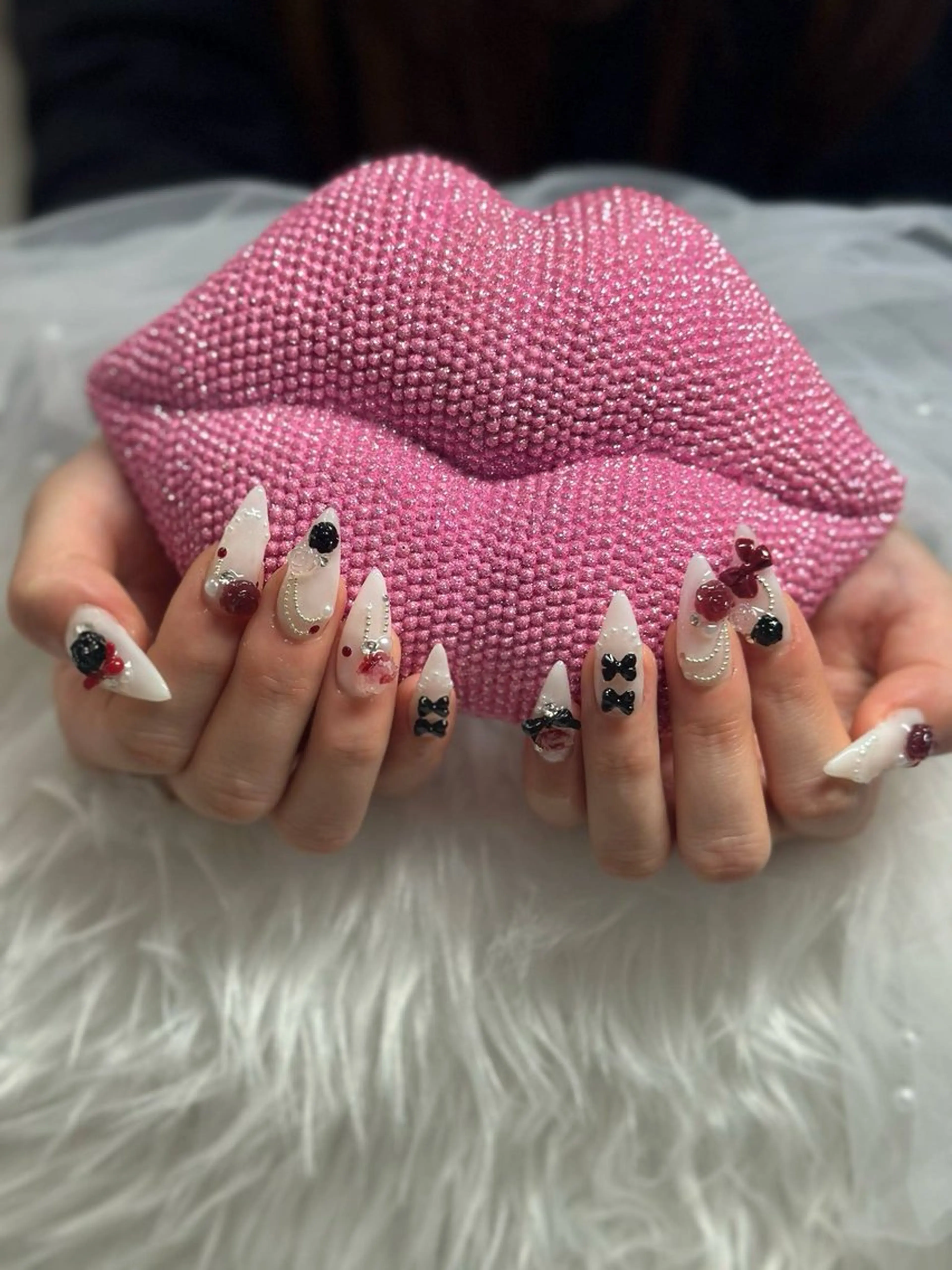 ネイル オーロラネイル フレンチネイル ジェルネイル ハロウィン 韓国ネイル ハンドネイル neco H.babynailのネイルデザイン