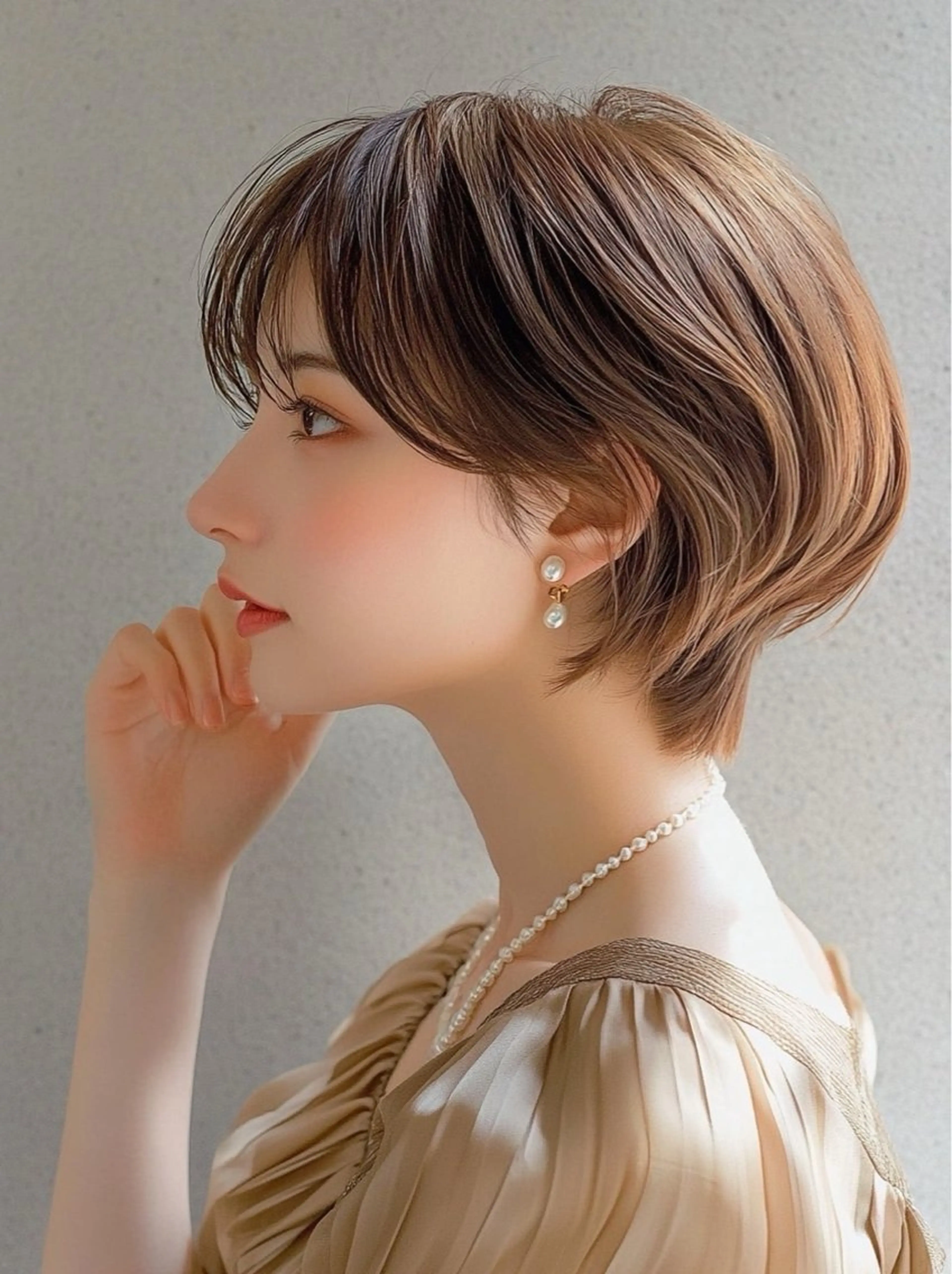 ショート くびれヘア ショートヘア カット ヘアカラー トリートメント 銀座/レイヤー 🌷nonoka🌷のヘアスタイル