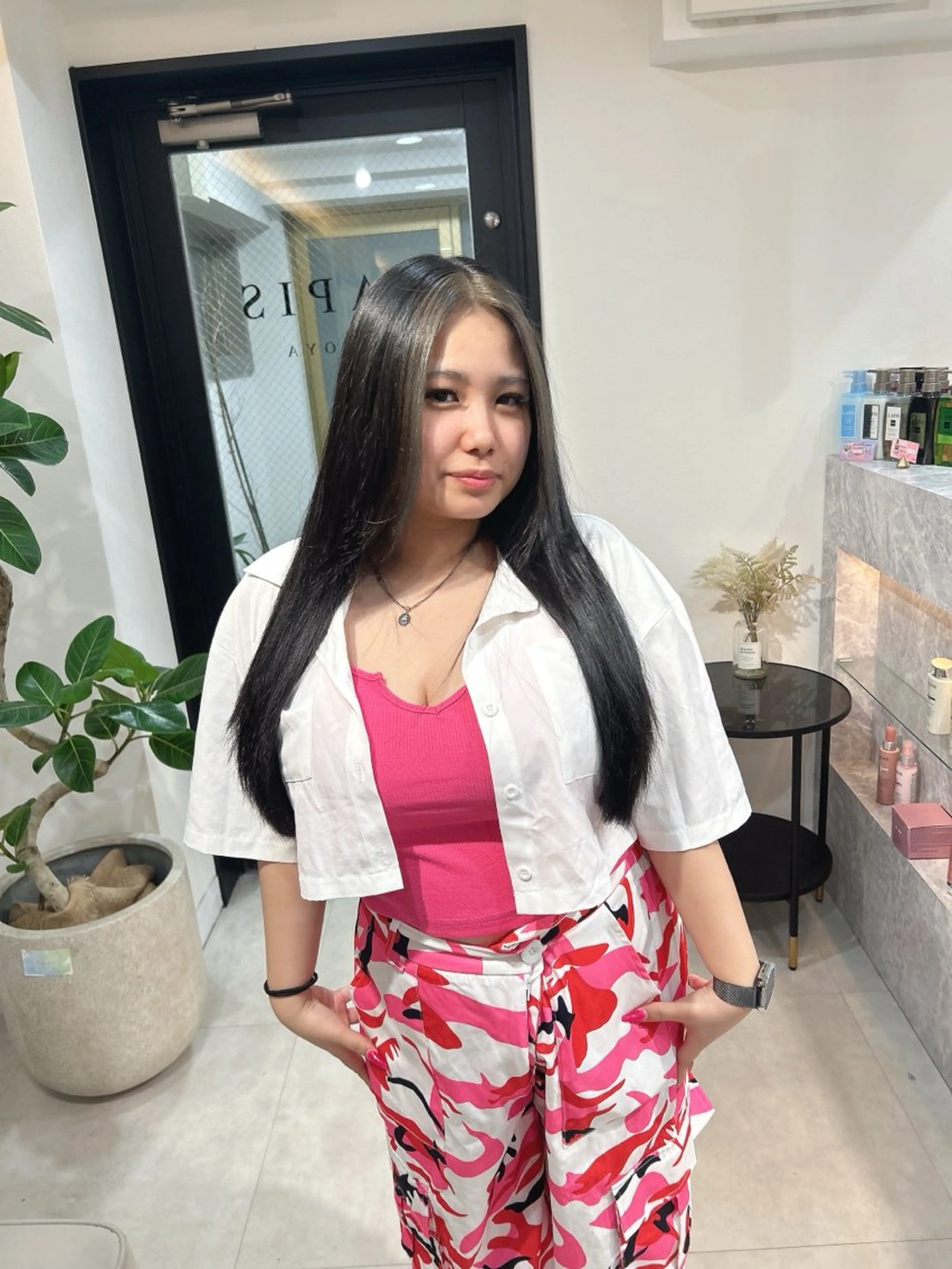 ロング カラー ミストバング  フェイスフレーミング 顔周りカット lapis所属・副島 響のヘアスタイル