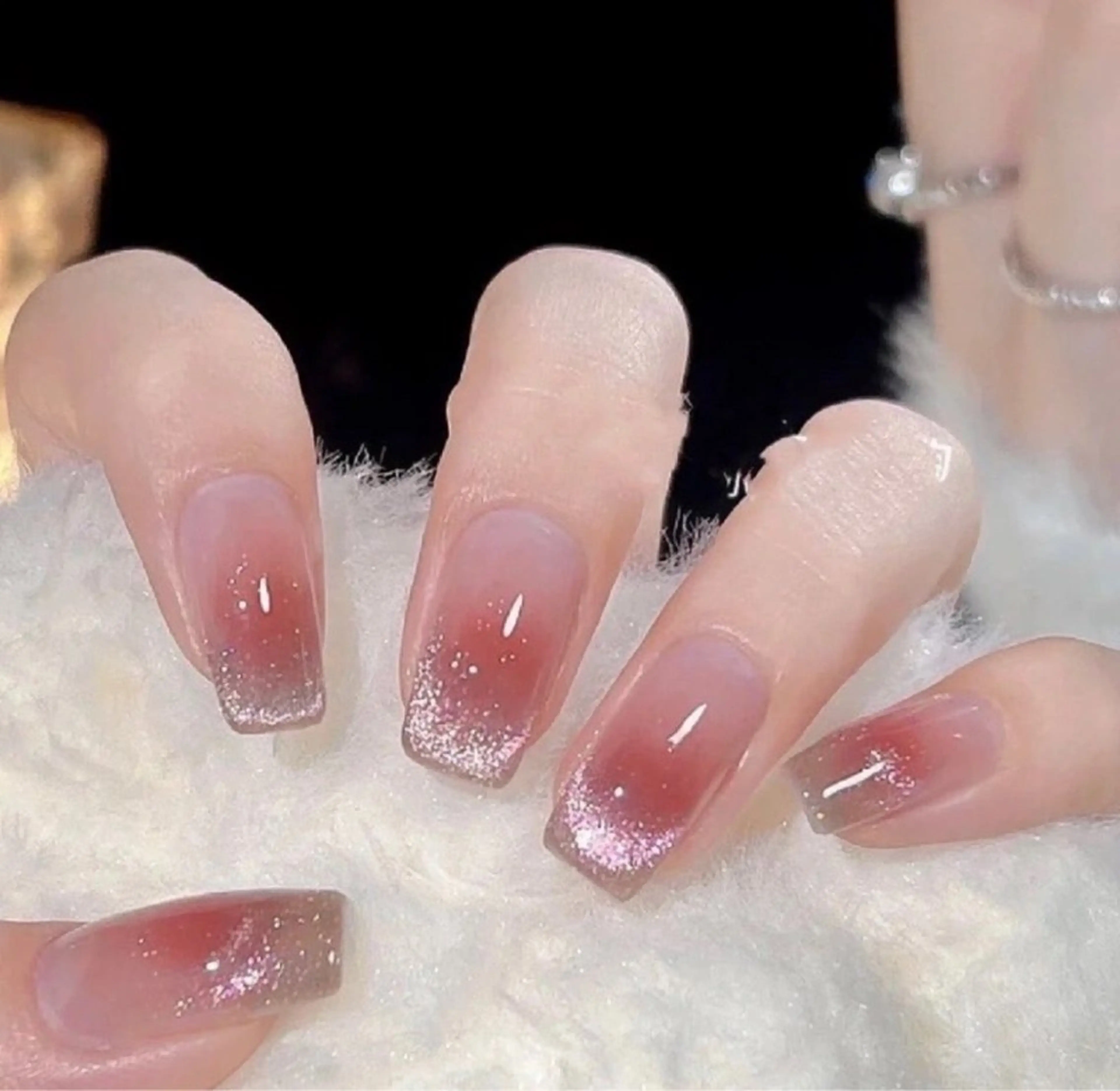 【２級持ち研修生】チークネイル×マグネットネイル　オフィスネイル￥4500の写真