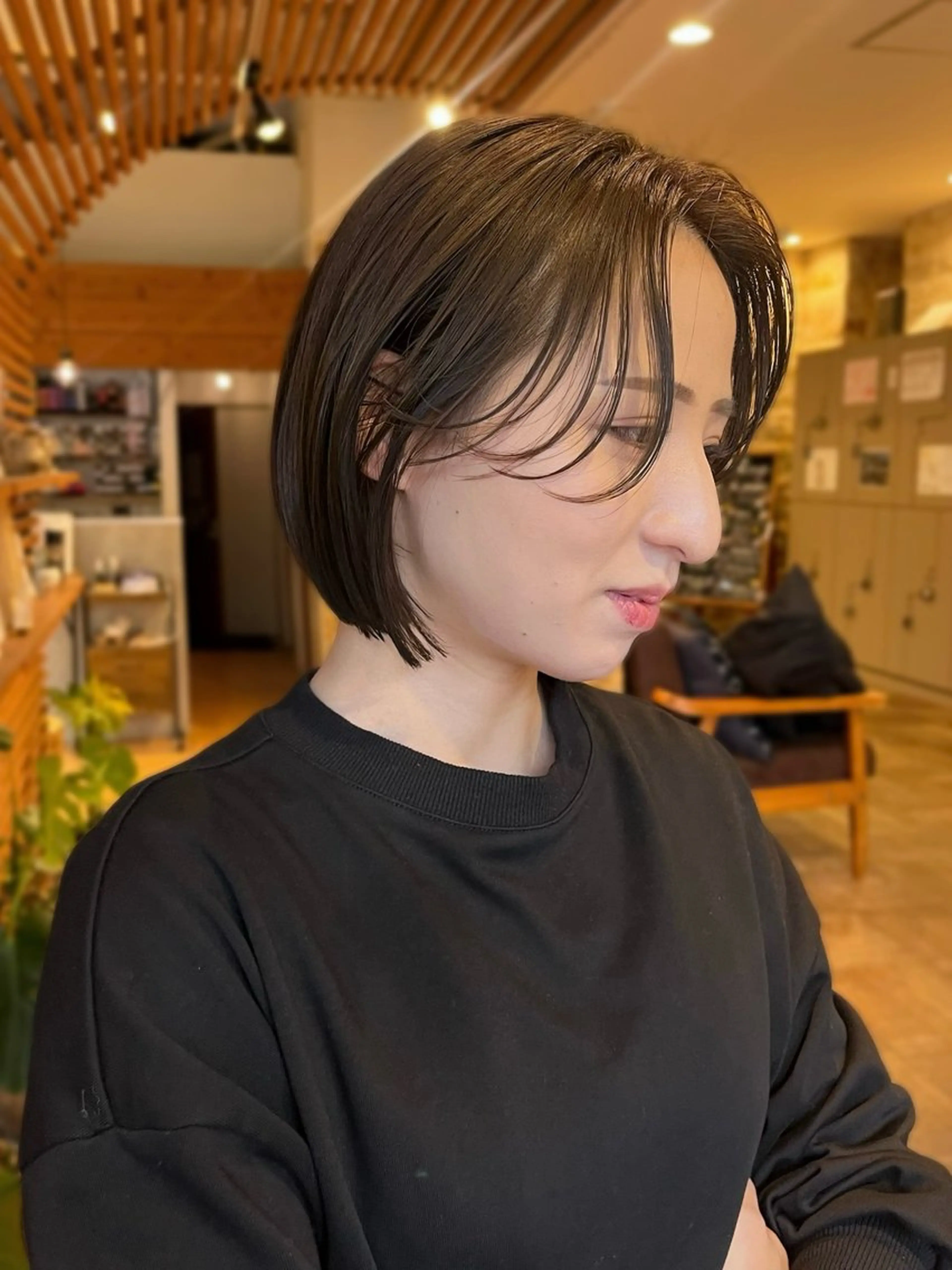 ショート 顔周りカット カット YUI🍊 ボブ/メンズパーマのヘアスタイル