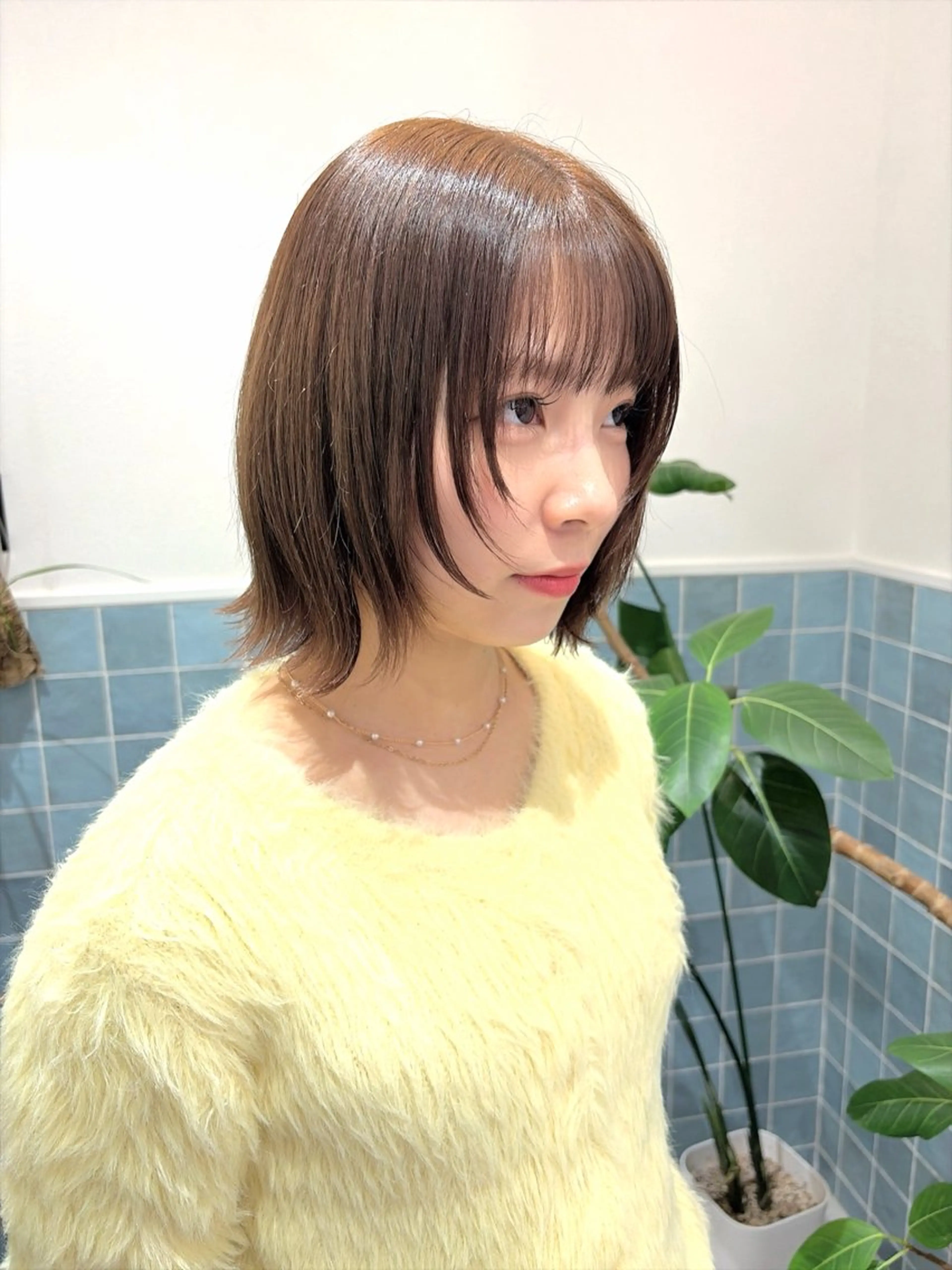 ショート ボブレイヤー ボブ レイヤーカット 小顔カット カット ヘアカラー 🕊髪質改善 ストレート🕊まいのヘアスタイル