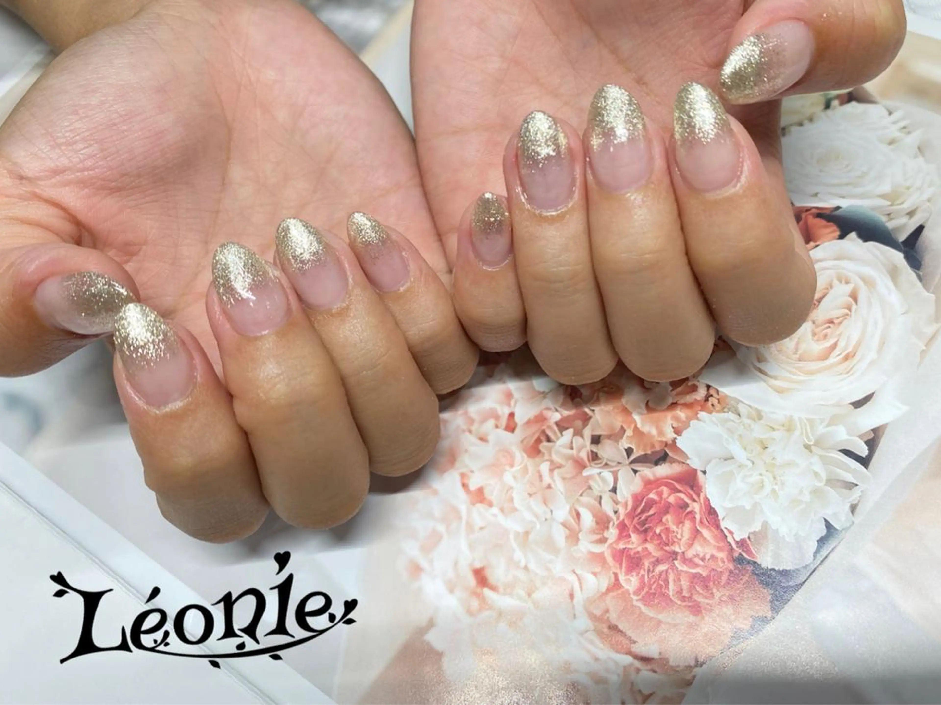 ネイル グラデーション ラメ(グリッター) ラメグラデーション Leonie M.Ayanoのネイルデザイン