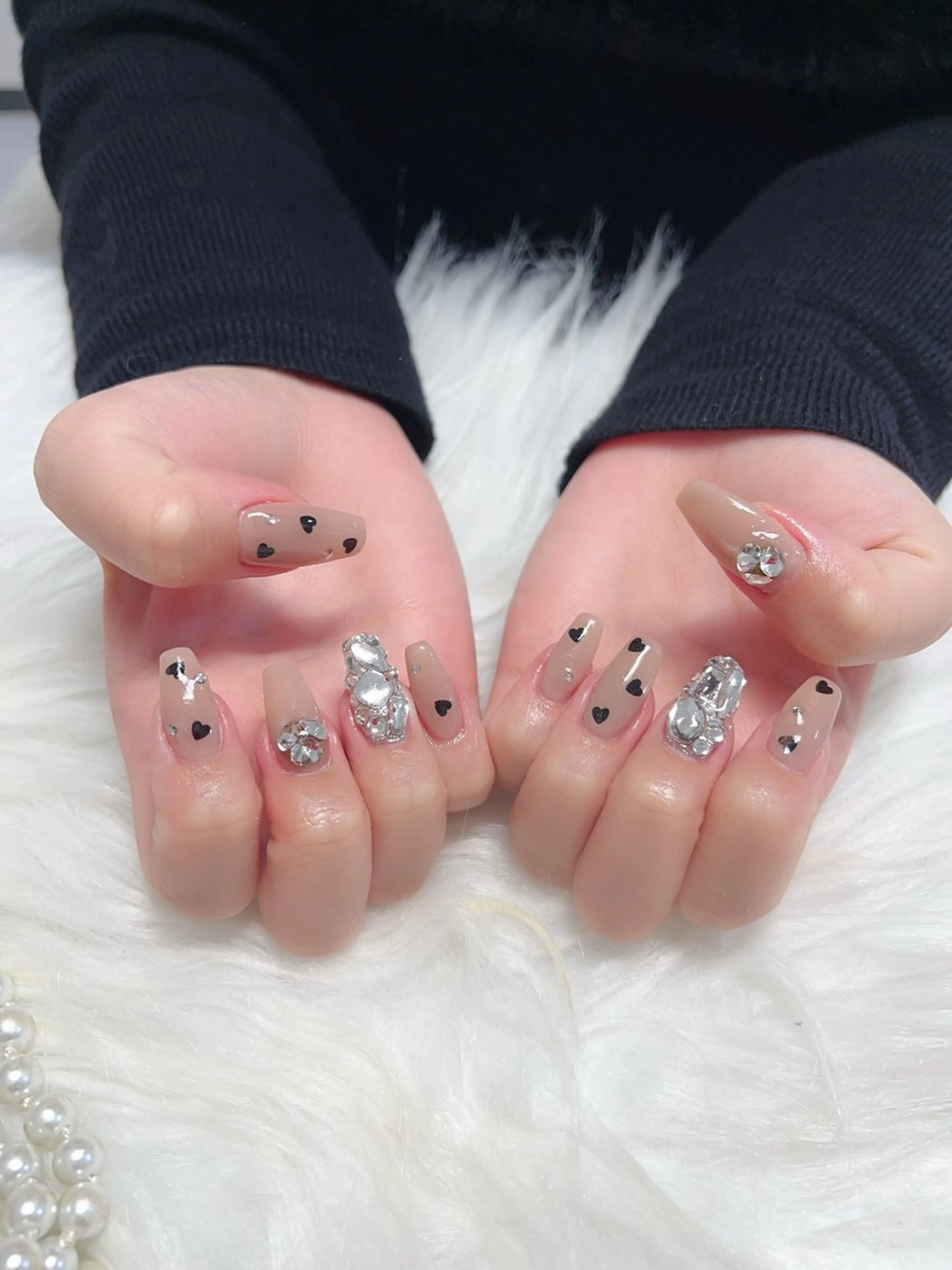 ロング ハンドネイル ハンドケア 💜MIYA nail川崎店のネイルデザイン