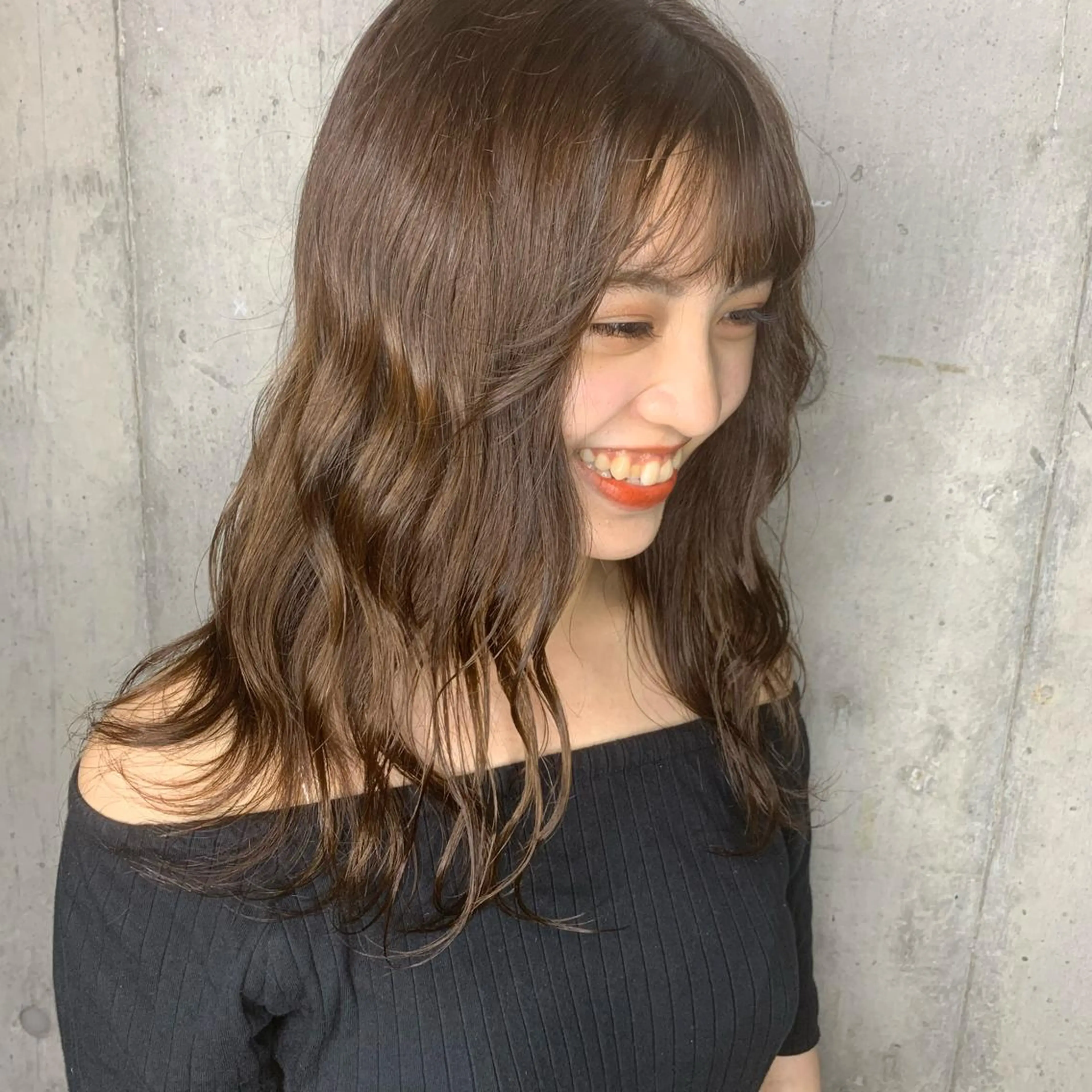 セミロング カラー パーマ ヘアアレンジ ブリーチ ブリーチなしカラー ボブヘアカット Rikapi❤️のヘアスタイル