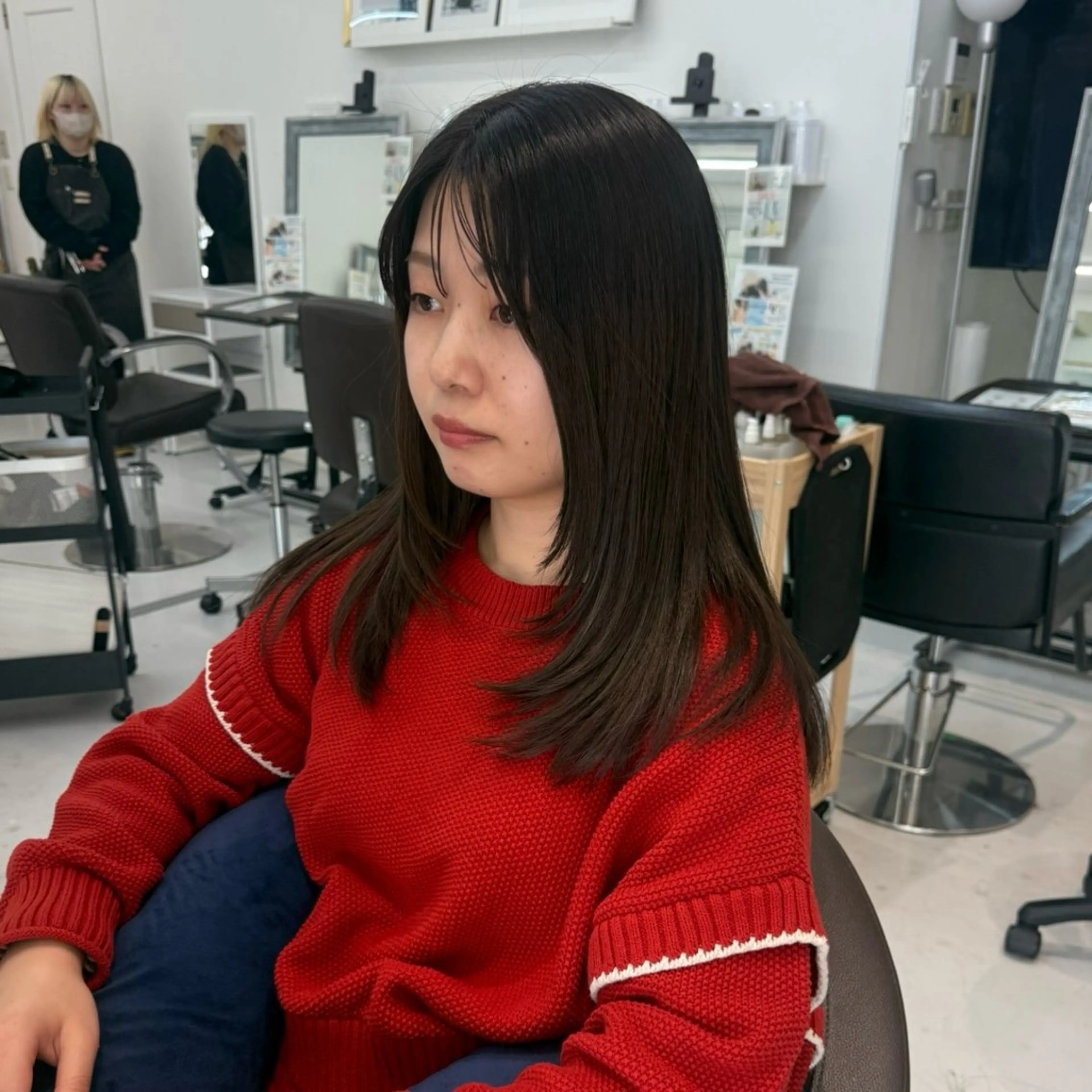セミロング カット ヘアカラー トリートメント 榎本雪来⛄️ メンズカット✂️のヘアスタイル