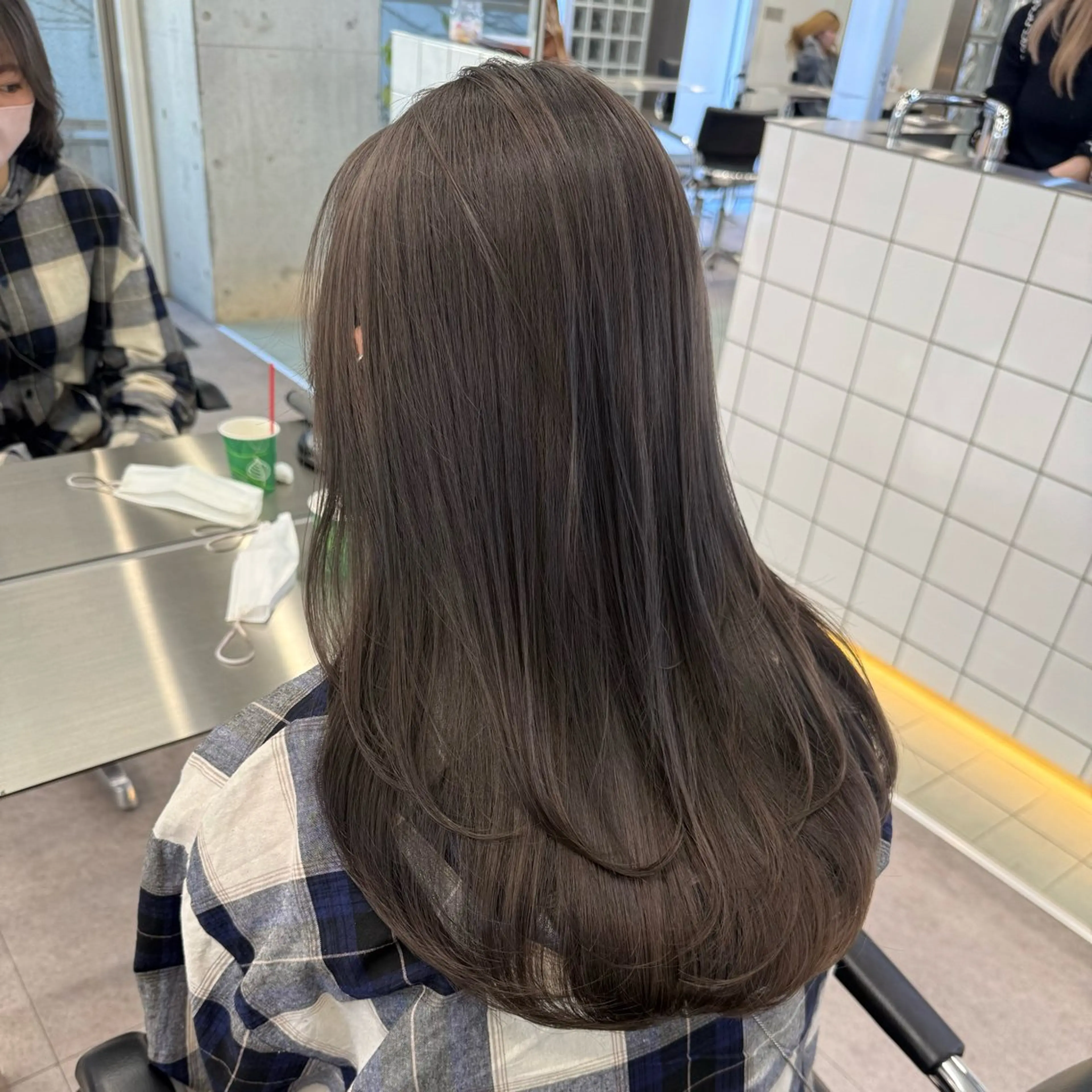 ロング カラー ヘアカラー ミルクティーベージュ /sara💛のヘアスタイル