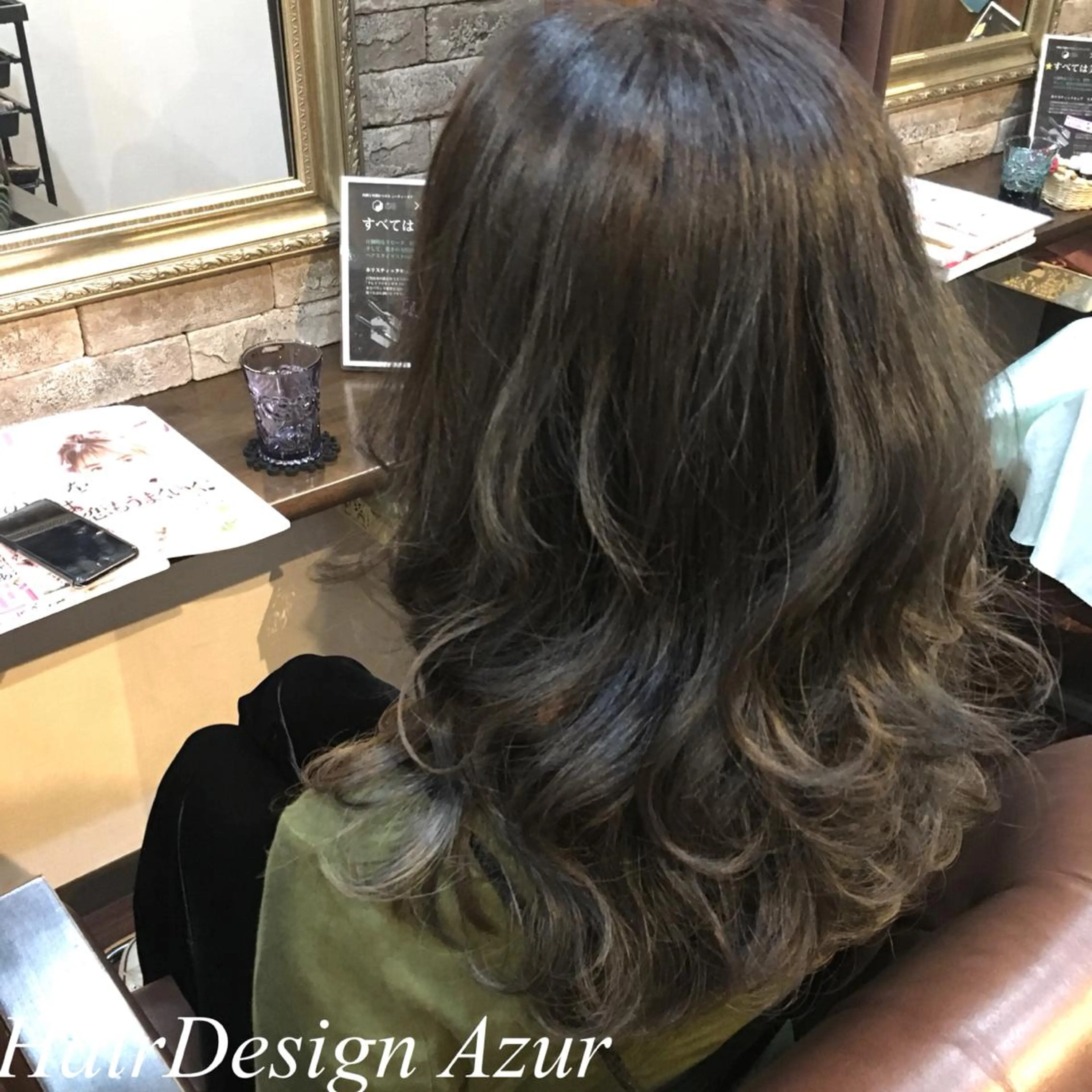 セミロング カラー HairDesign Azurのヘアスタイル