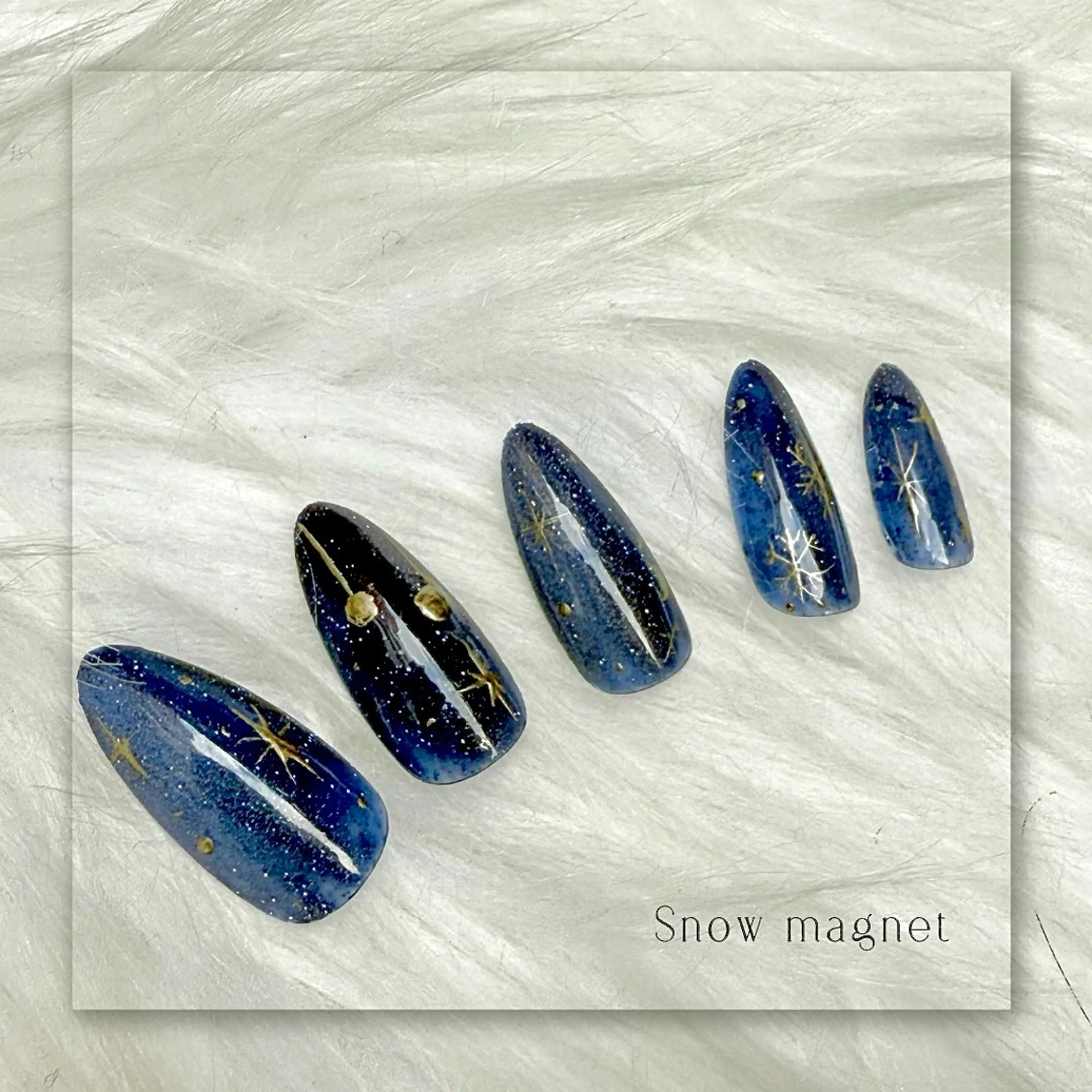 ネイル ジェルネイル マグネットネイル パラジェル 冬ネイル Seemly 千田町店所属・フラワーパラジェル 🌸シームリーエミのネイルデザイン