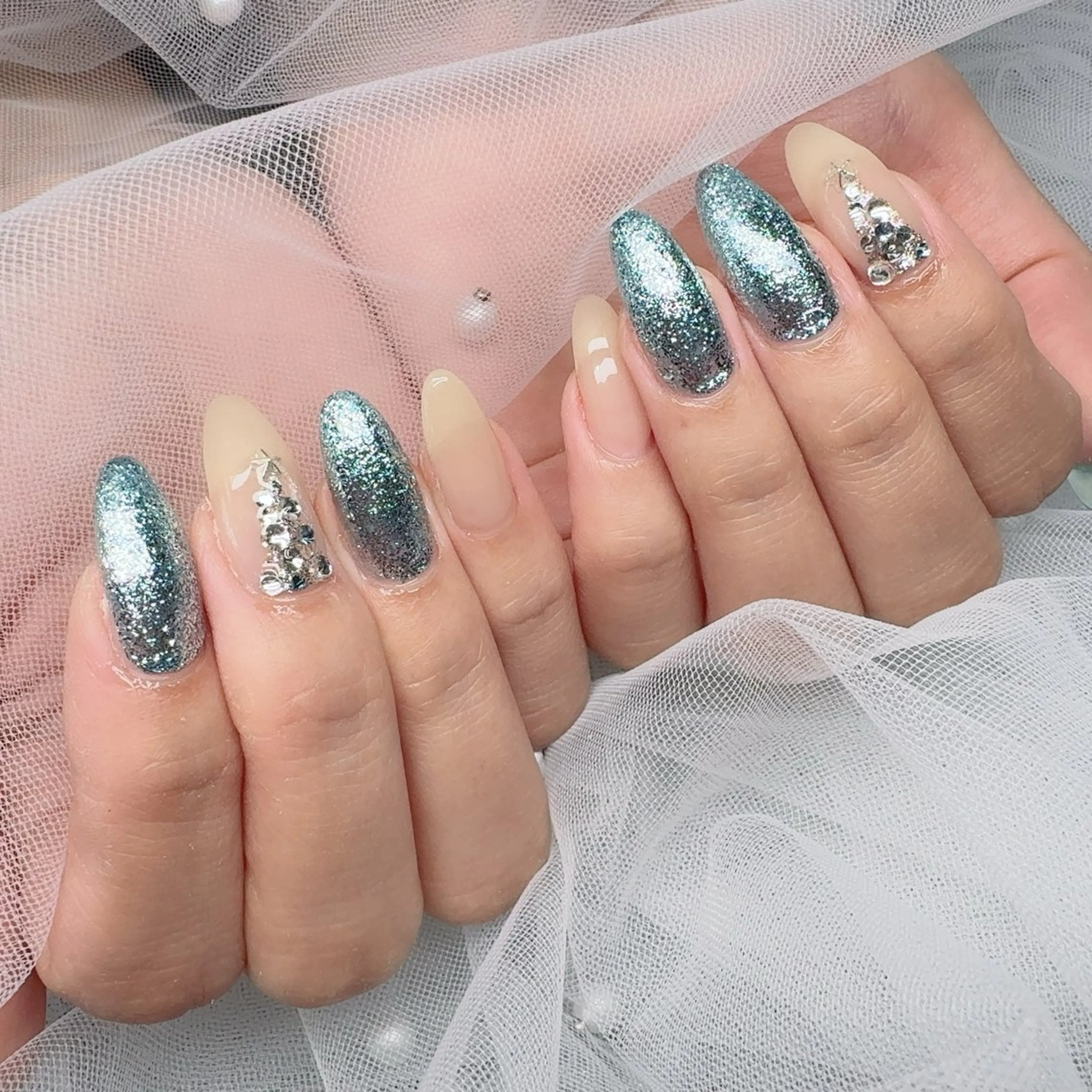 ネイル 長さ出し ジェルネイル 韓国ネイル 持ち込み ニュアンスネイル ハンドネイル NailSpace 猫のいるネイルサロンのネイルデザイン