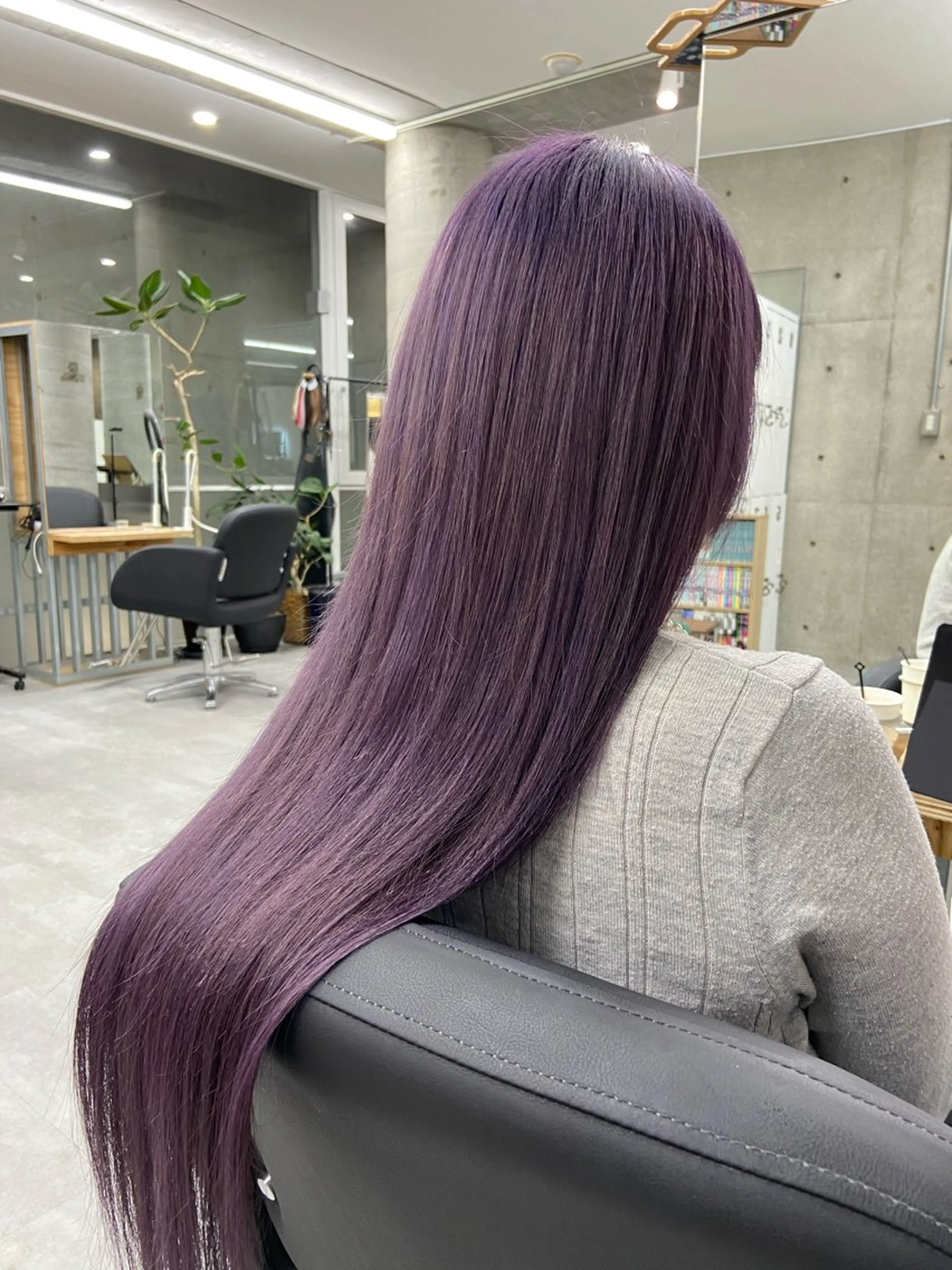 ロング カラー ラベンダーカラー カット ヘアカラー トリートメント Kotoko🖤/海 外/バレイヤージュのヘアスタイル