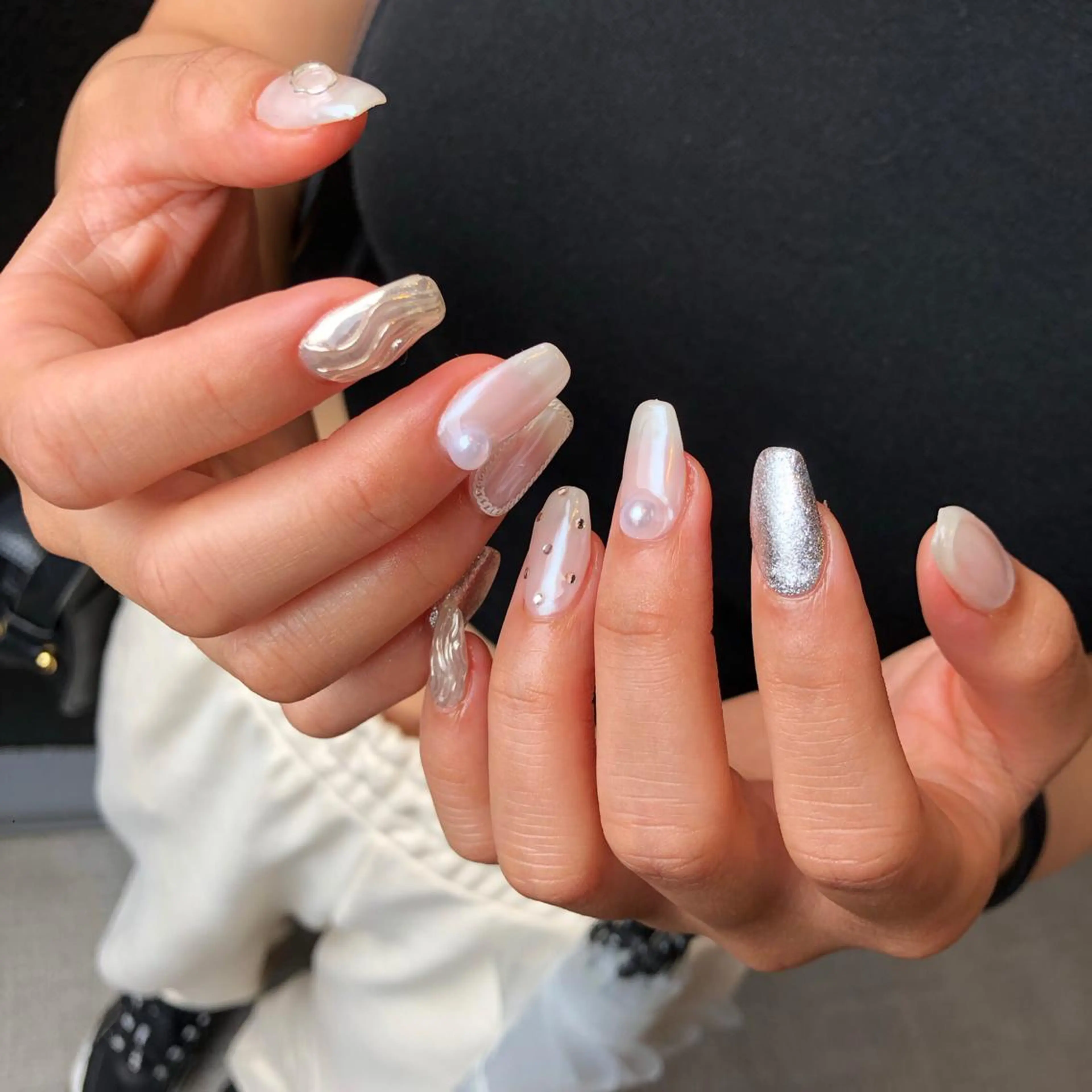 ロング カラー ヘアアレンジ キッズ ネイル マツエク・マツパ 福田 加奈のネイルデザイン