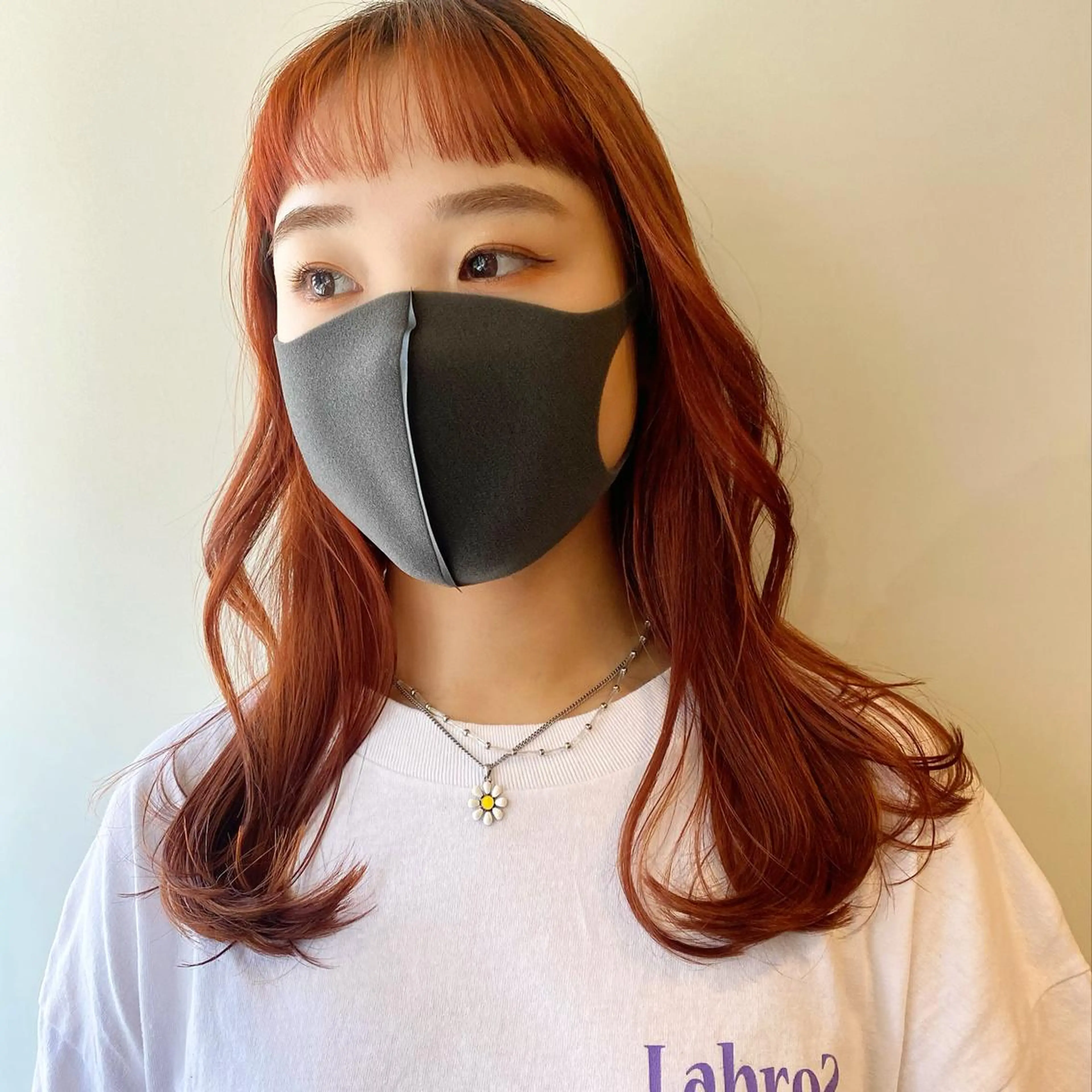 セミロング カラー ヘアアレンジ オレンジ GIVET (ジヴェ)所属・撮影モデル募集 🦋soemikaのヘアスタイル