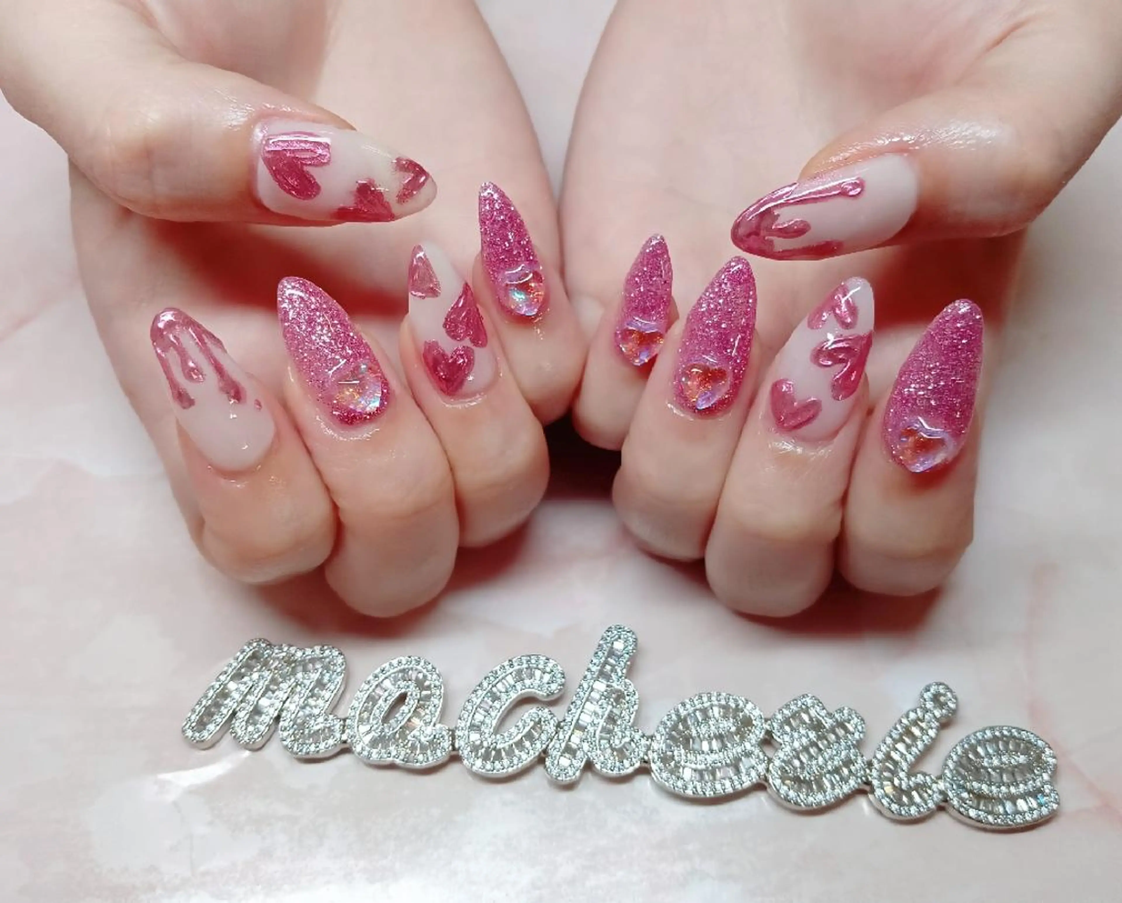 ネイル ピンク ハンドネイル Nail Salon macherieのネイルデザイン
