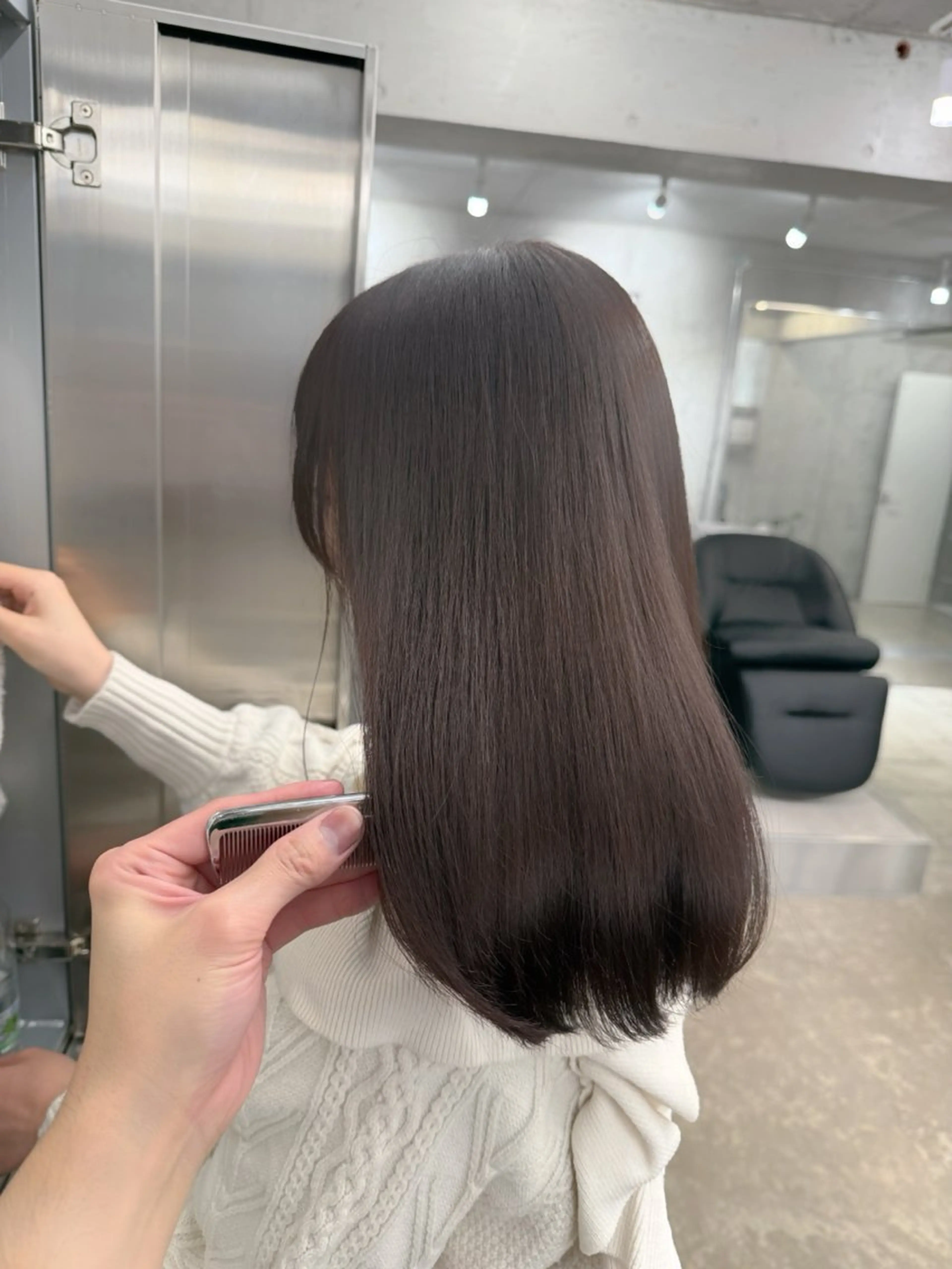 ミディアム カラー グレージュ ラベンダーカラー ラベンダーグレージュ ラベンダーグレー カット ヘアカラー トリートメント 高橋大樹/グレージュ 透明感/髪質改善のヘアスタイル