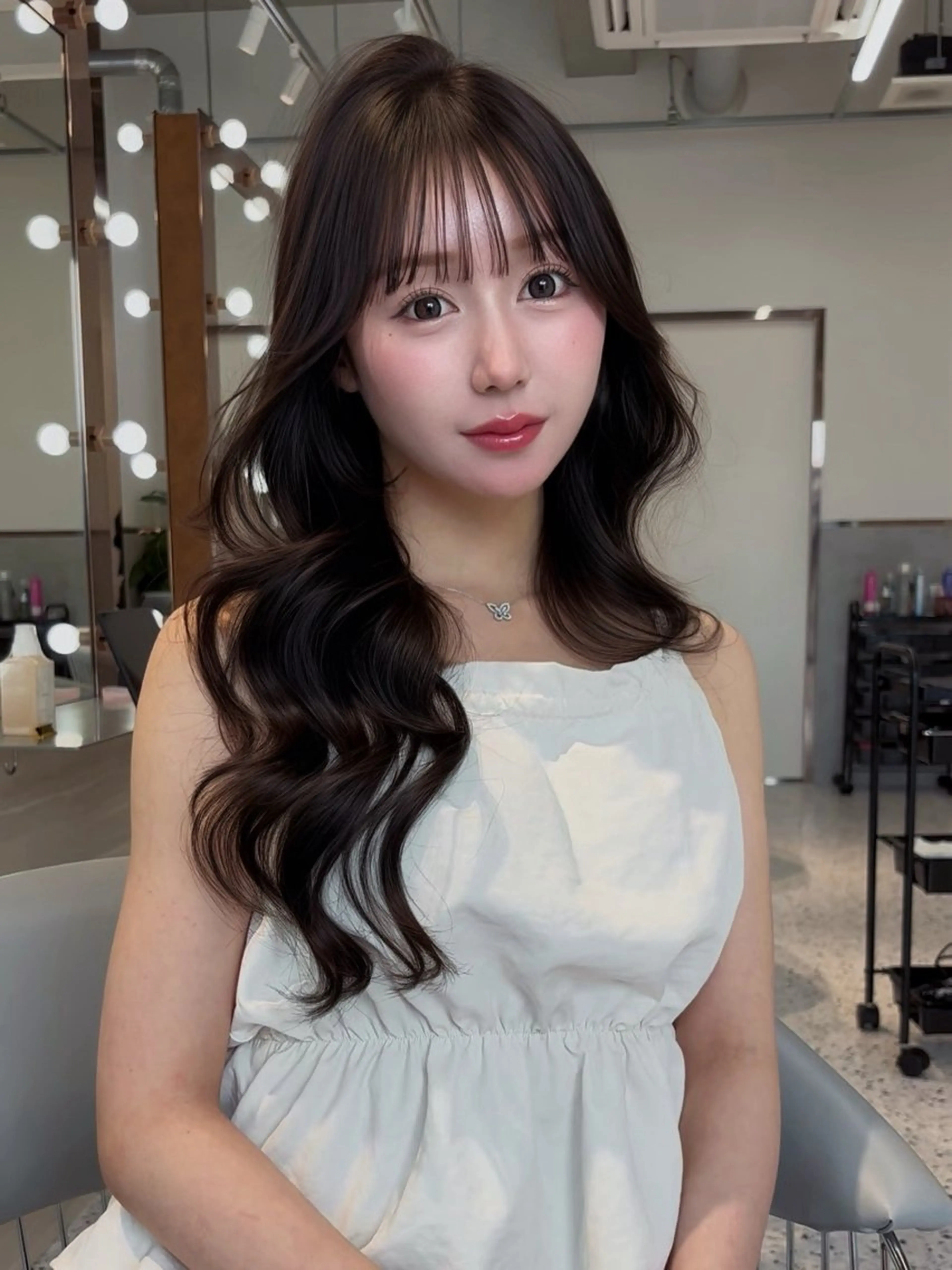 ロング カラー パーマ 髪質改善 レイヤーカット 縮毛矯正 カット ヘアカラー 縮毛矯正 トリートメント 【美髪矯正】 吉村　清志のヘアスタイル