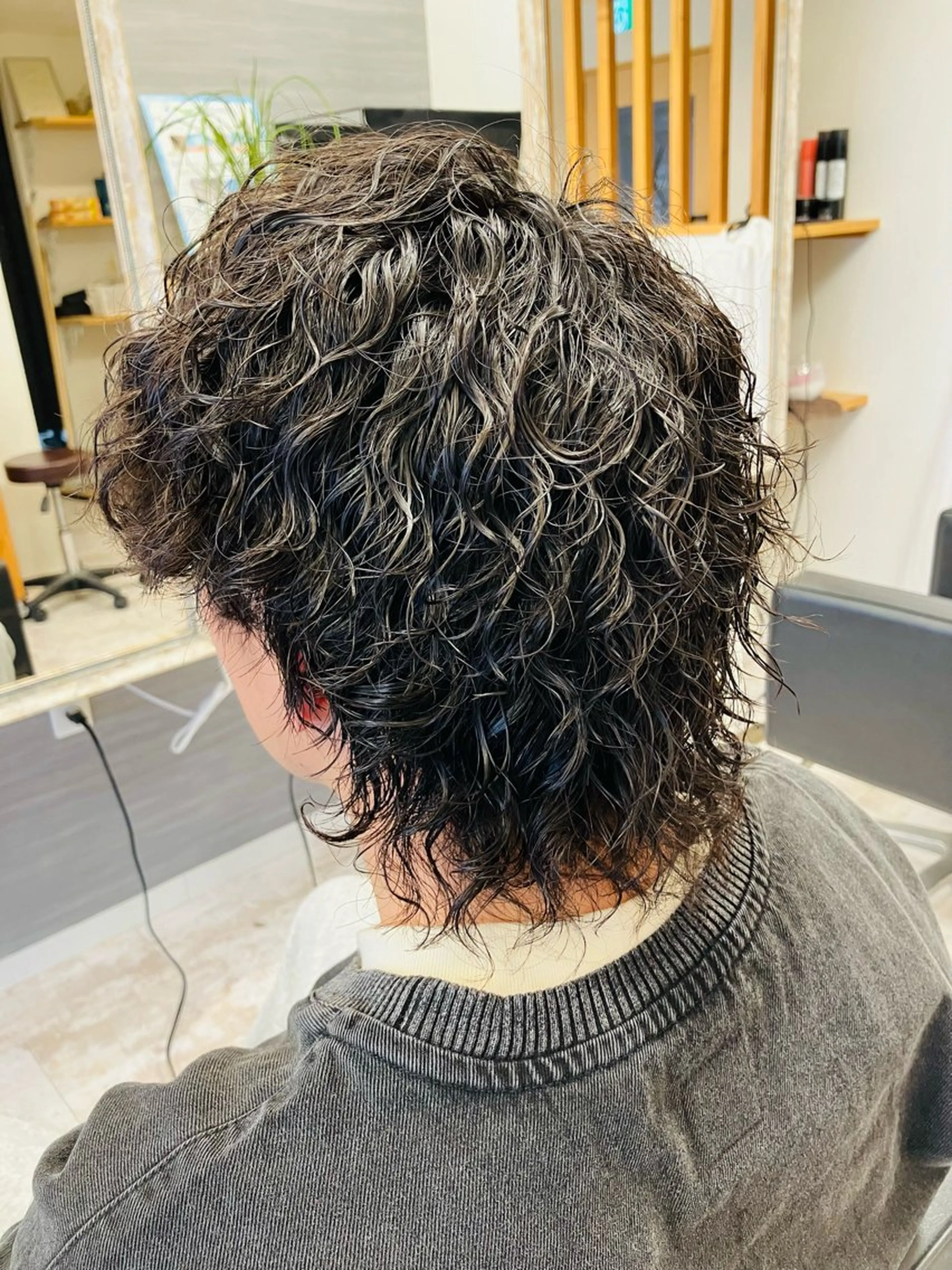 ミディアム パーマ メンズ カット パーマ メンズ特化/パーマ/ フェードWATARUのヘアスタイル