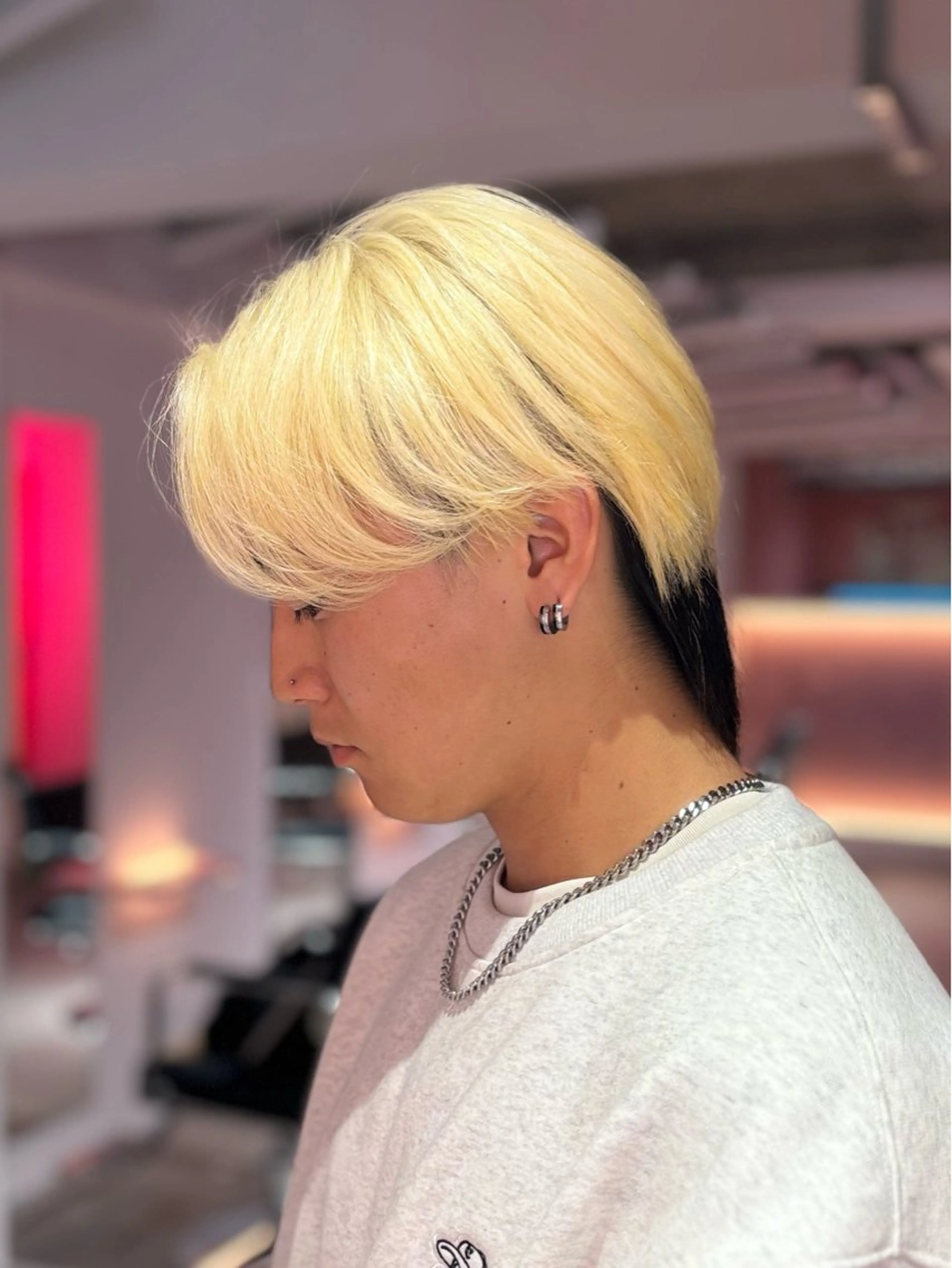 ショート カラー メンズ 田中麻鈴/ハイトーン /ミルクティーのヘアスタイル