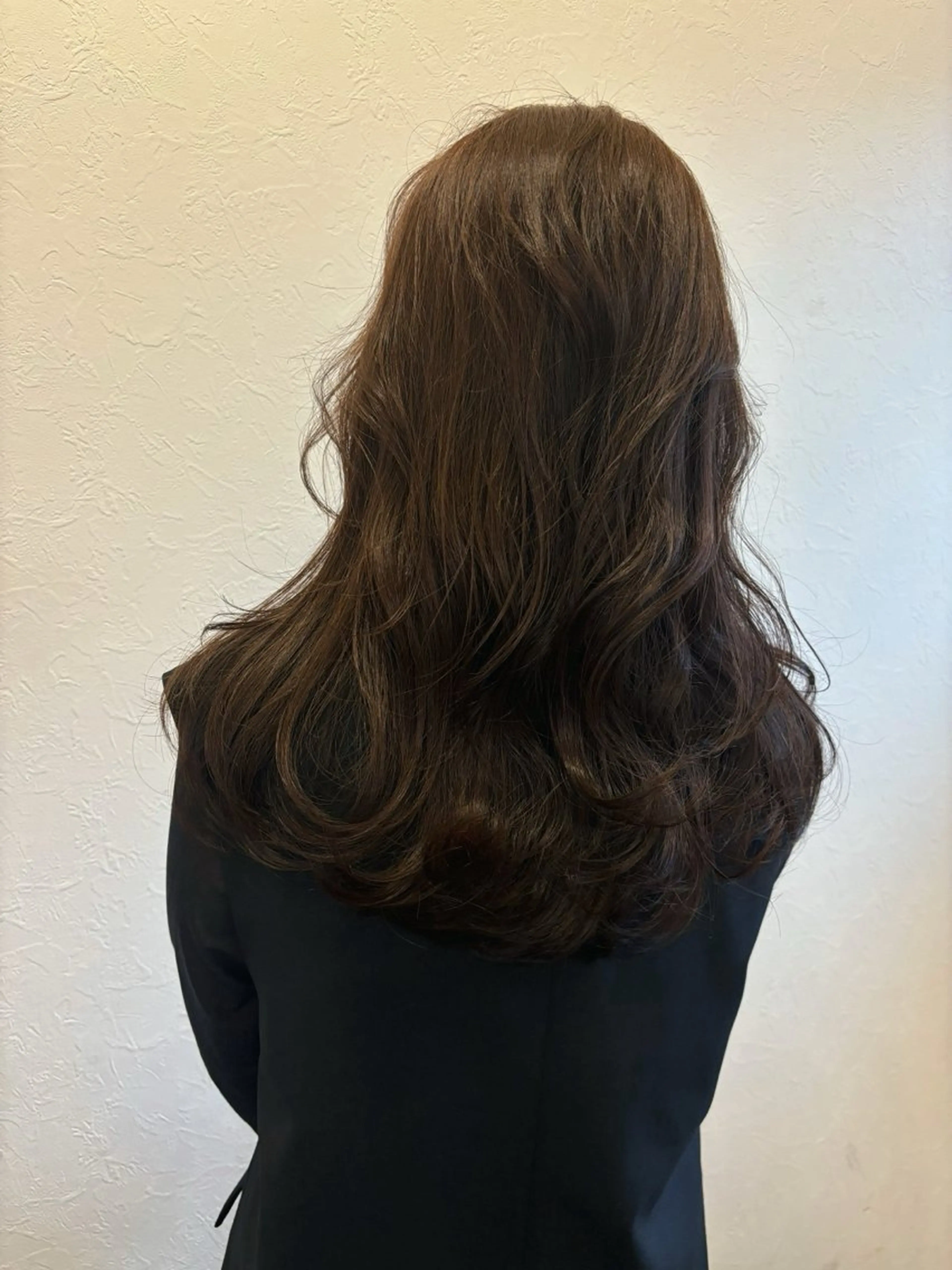 ロング カラー ロングレイヤー ブリーチ ブラウンカラー 透明感カラー ブリーチなしカラー カット ヘアカラー トリートメント bijou chiharuのマツエク・マツパデザイン