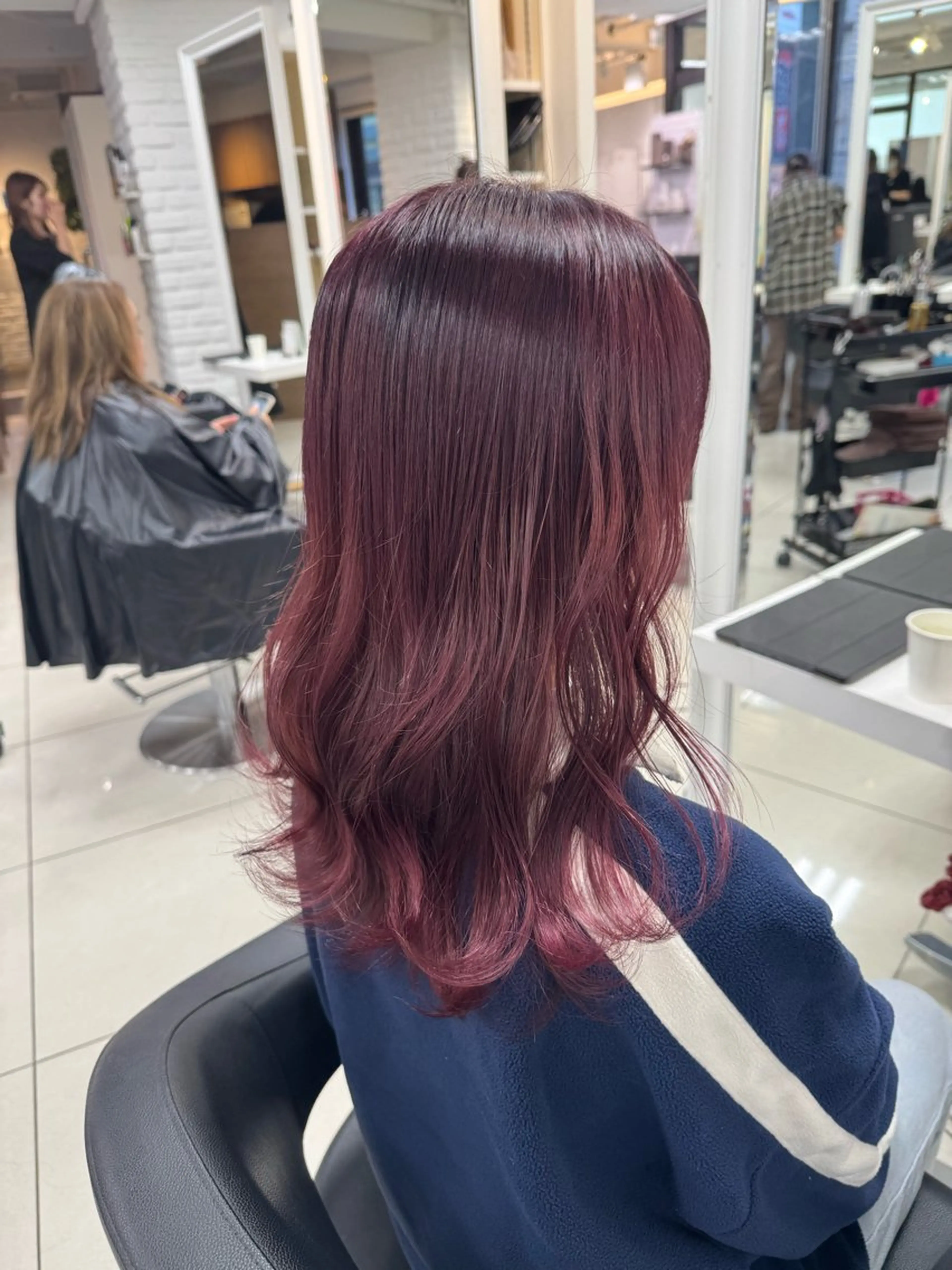 セミロング カラー ブリーチ ピンクカラー カット ヘアカラー トリートメント 【予防美容特化】 kasumi🌷🌷のヘアスタイル