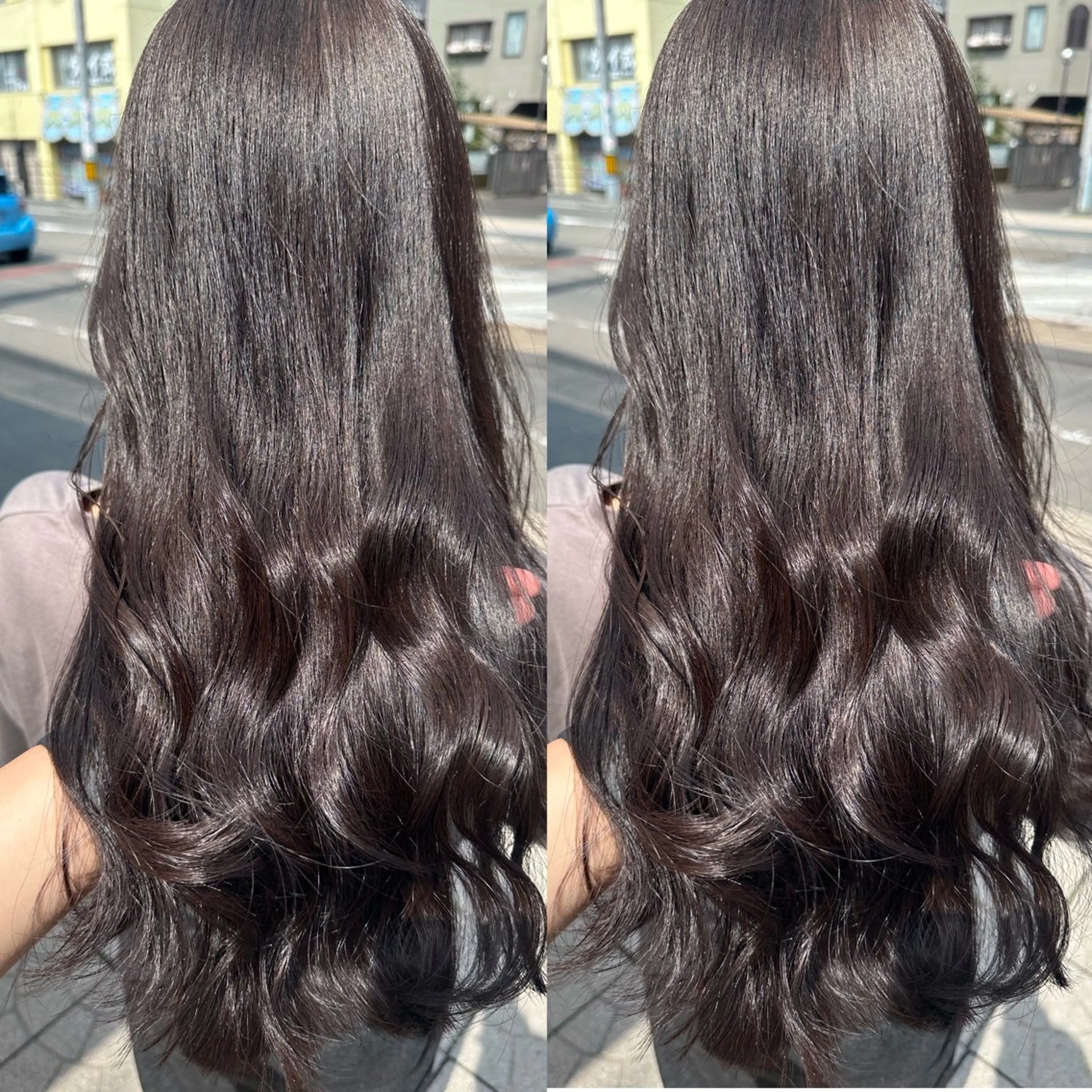 ロング カット ヘアカラー トリートメント 髪質改善&ヘアケア 永山若奈のヘアスタイル