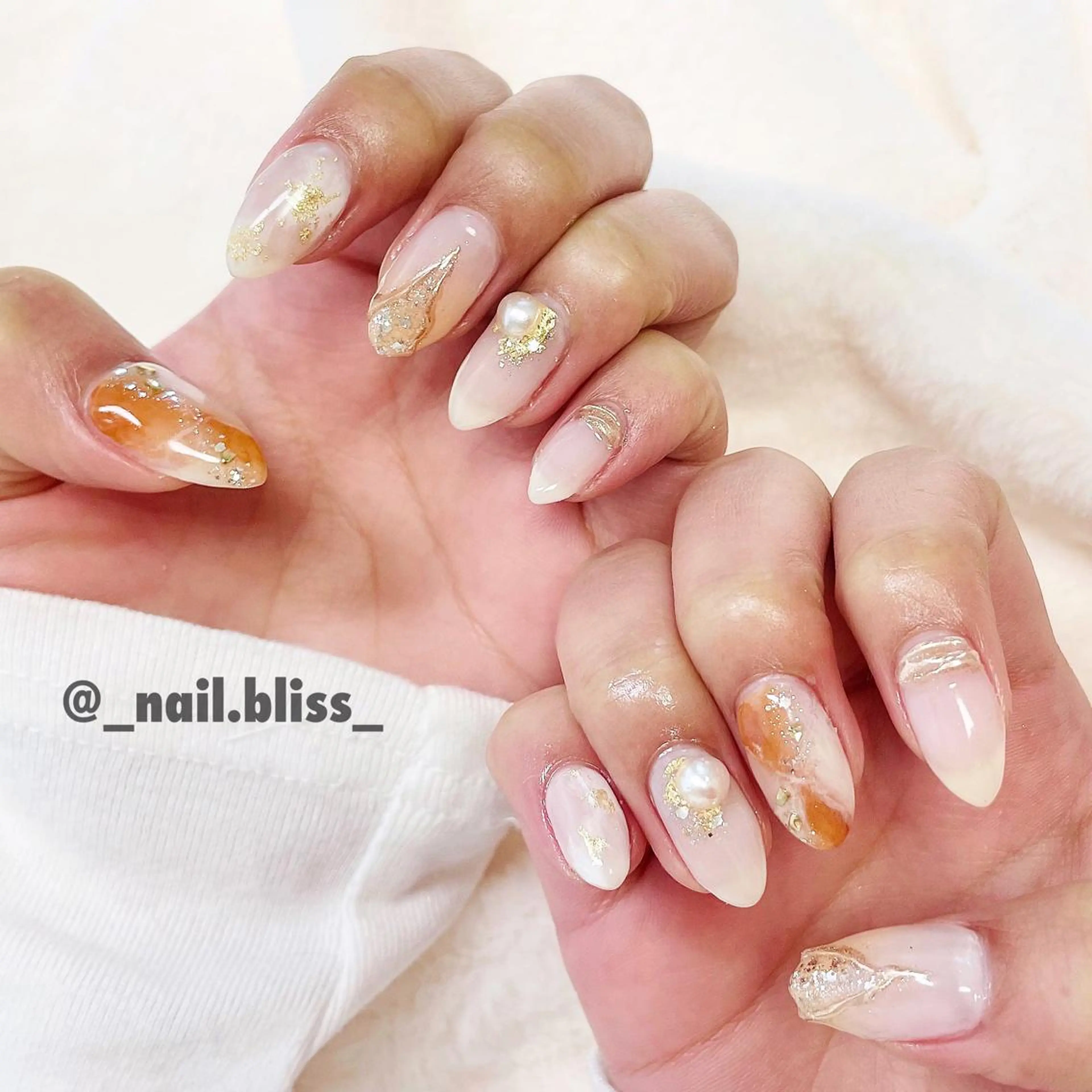 ネイル ニュアンスネイル ハンドネイル NAIL BLISSのネイルデザイン