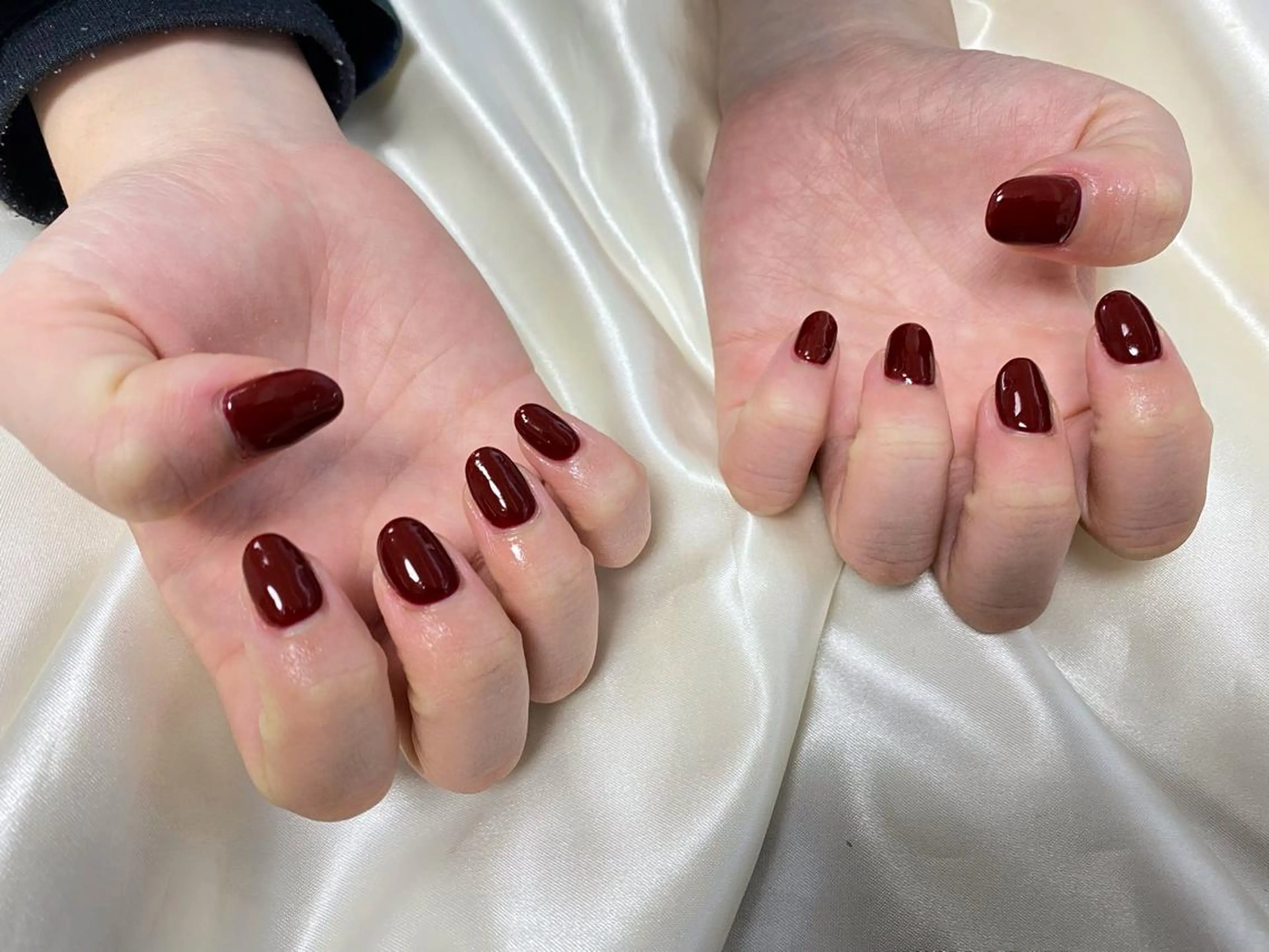 ネイル ボルドー ワンカラーネイル ハンドネイル Mogu nail 二子玉川のネイルデザイン