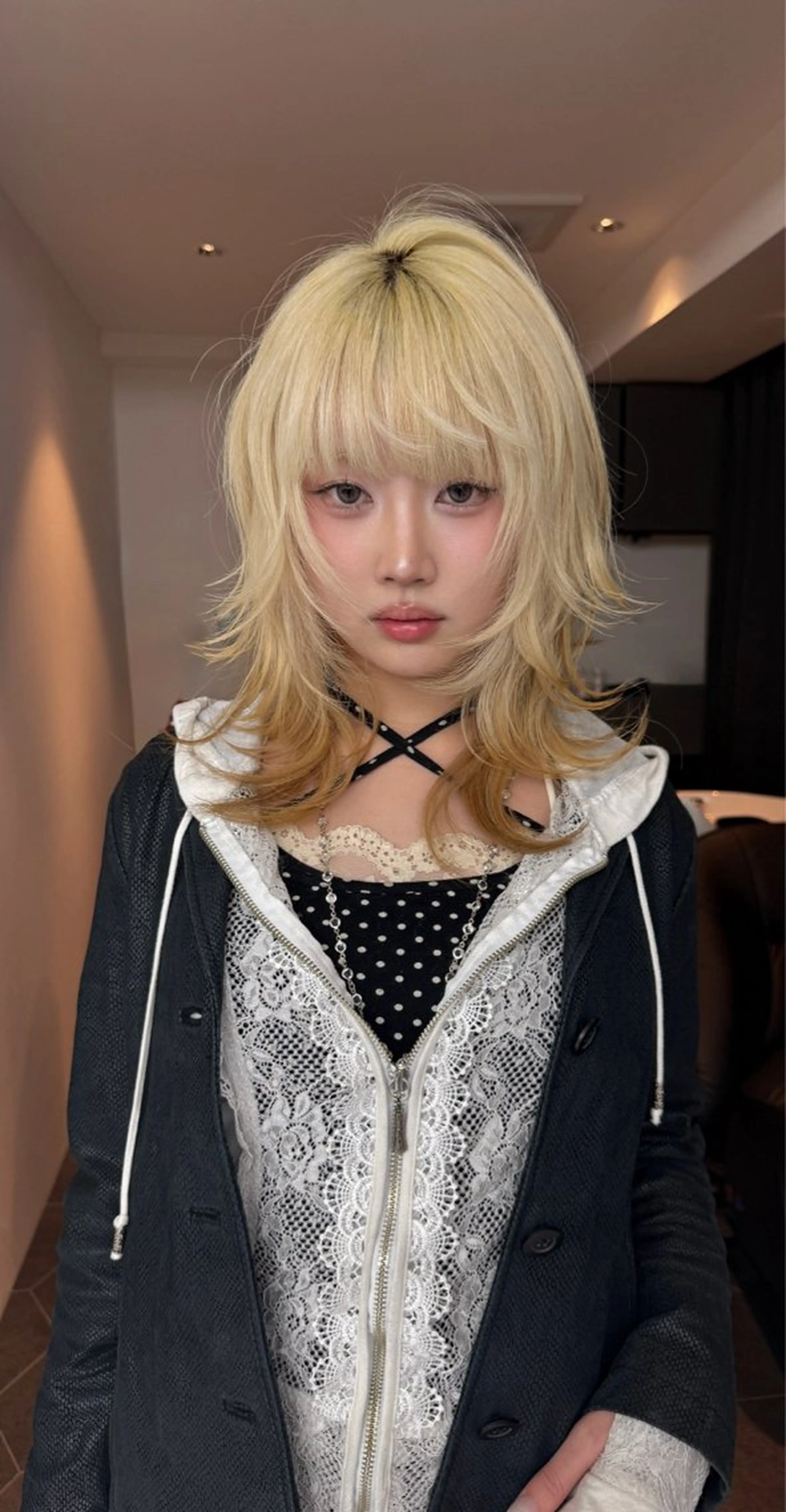 ミディアム レイヤーカット 外ハネヘア カット レイヤー/ハッシュ カット【春道】のヘアスタイル