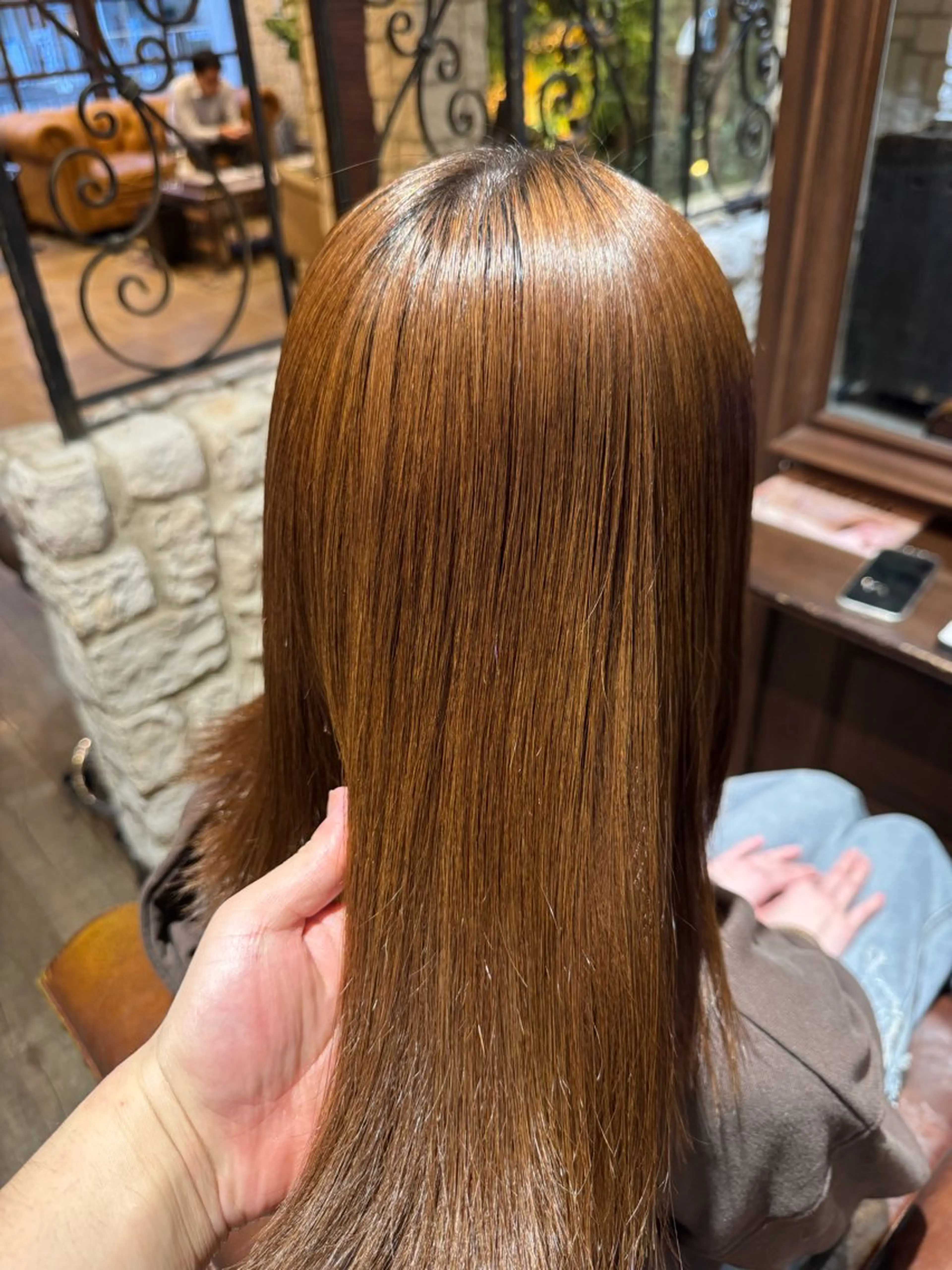 セミロング 縮毛矯正 オノ ソウイチロウ/ ブリーチ/パーマのヘアスタイル