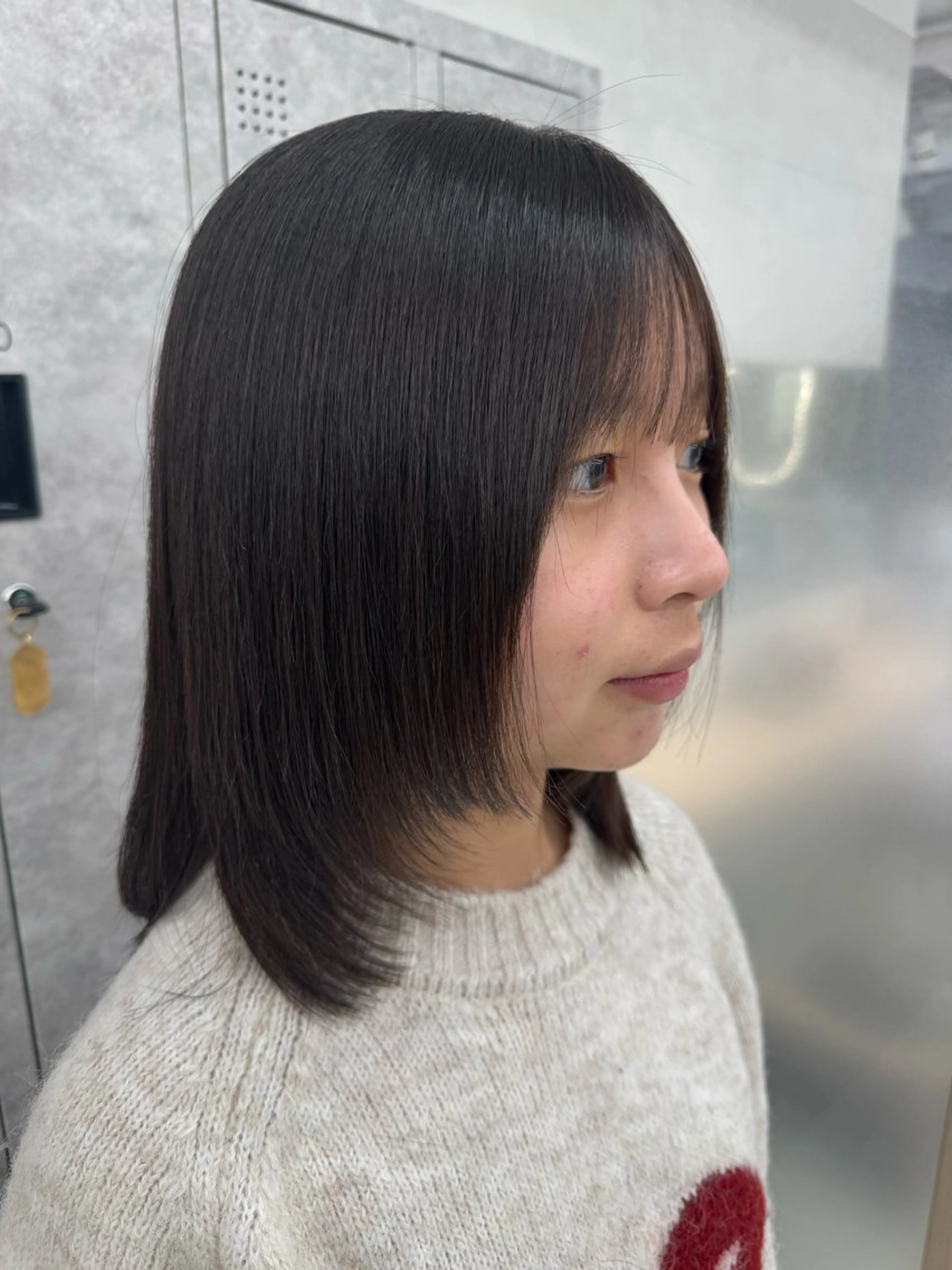 セミロング 顔まわりカット/ カラー/西野和裕のヘアスタイル