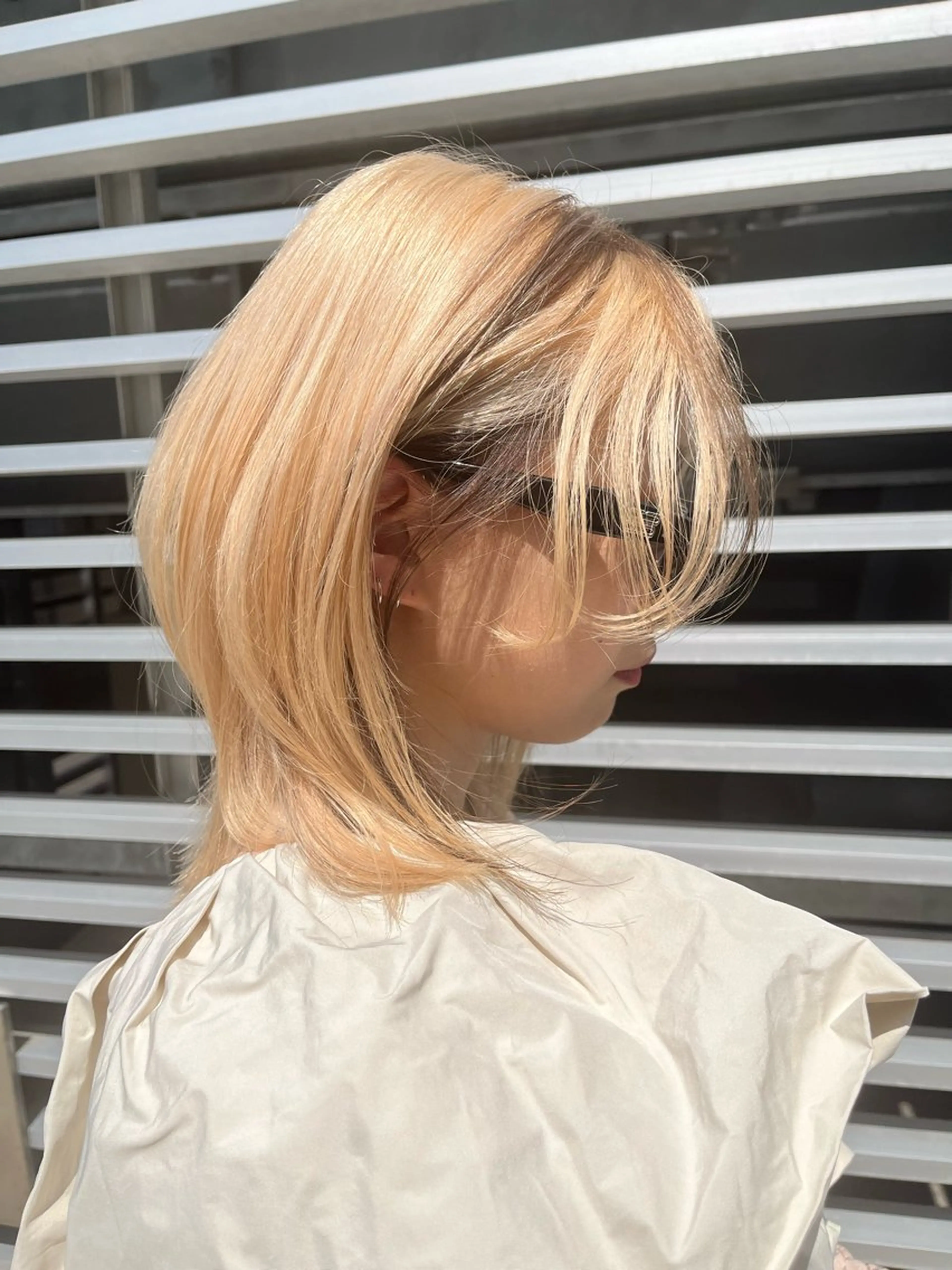 カラー ベージュカラー ハイトーンカラー ハイトーンベージュ ヘアカラー ハイトーン/髪質改善 ダブルカラー/名古屋のヘアスタイル