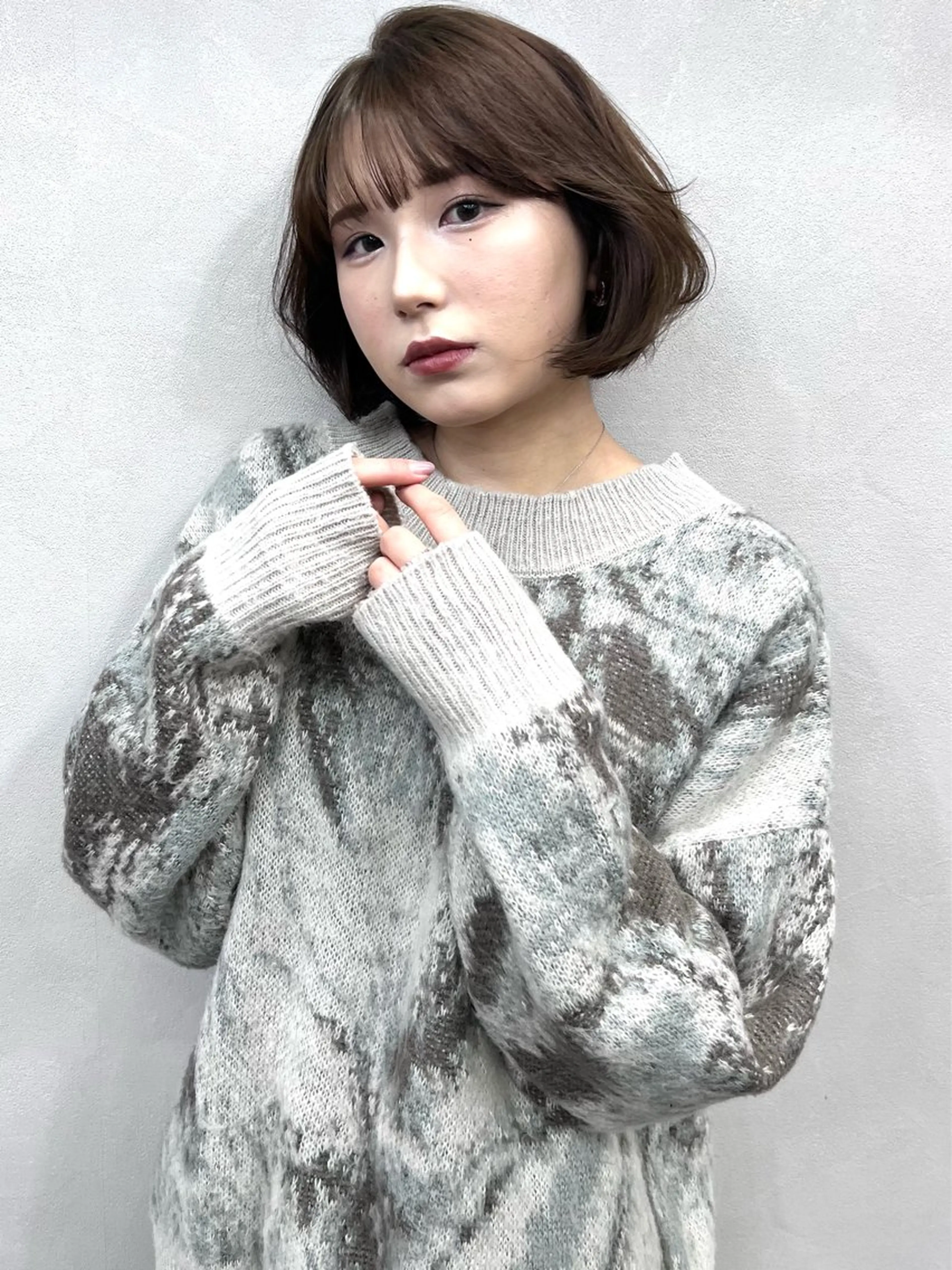 ミディアム 韓国風ヘア 橋口 亮平のヘアスタイル