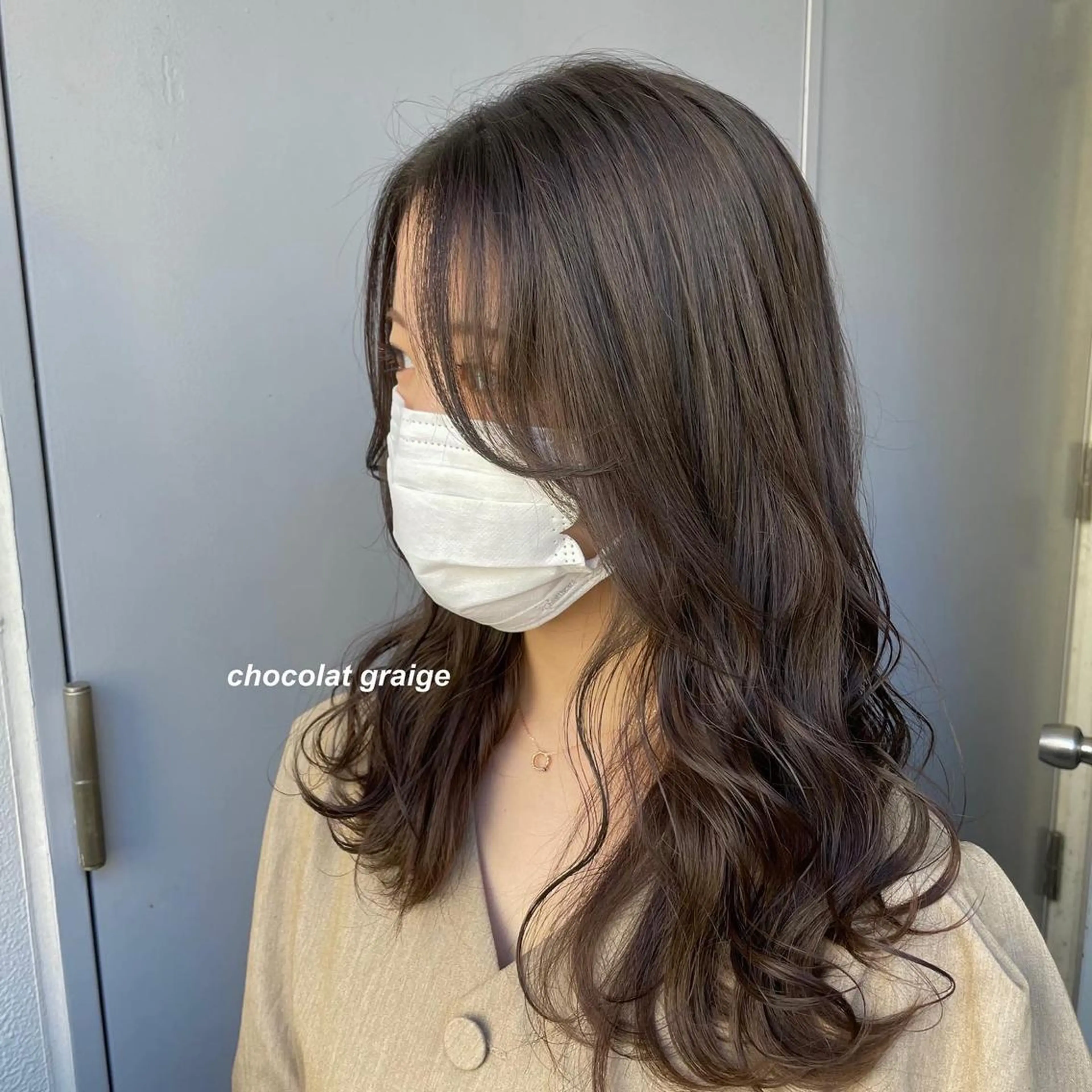 ロング カラー ヘアカラー トリートメント ヘッドスパ Qin shaire salon 原宿店所属・レイヤーカット 韓国ヘアayameのヘアスタイル