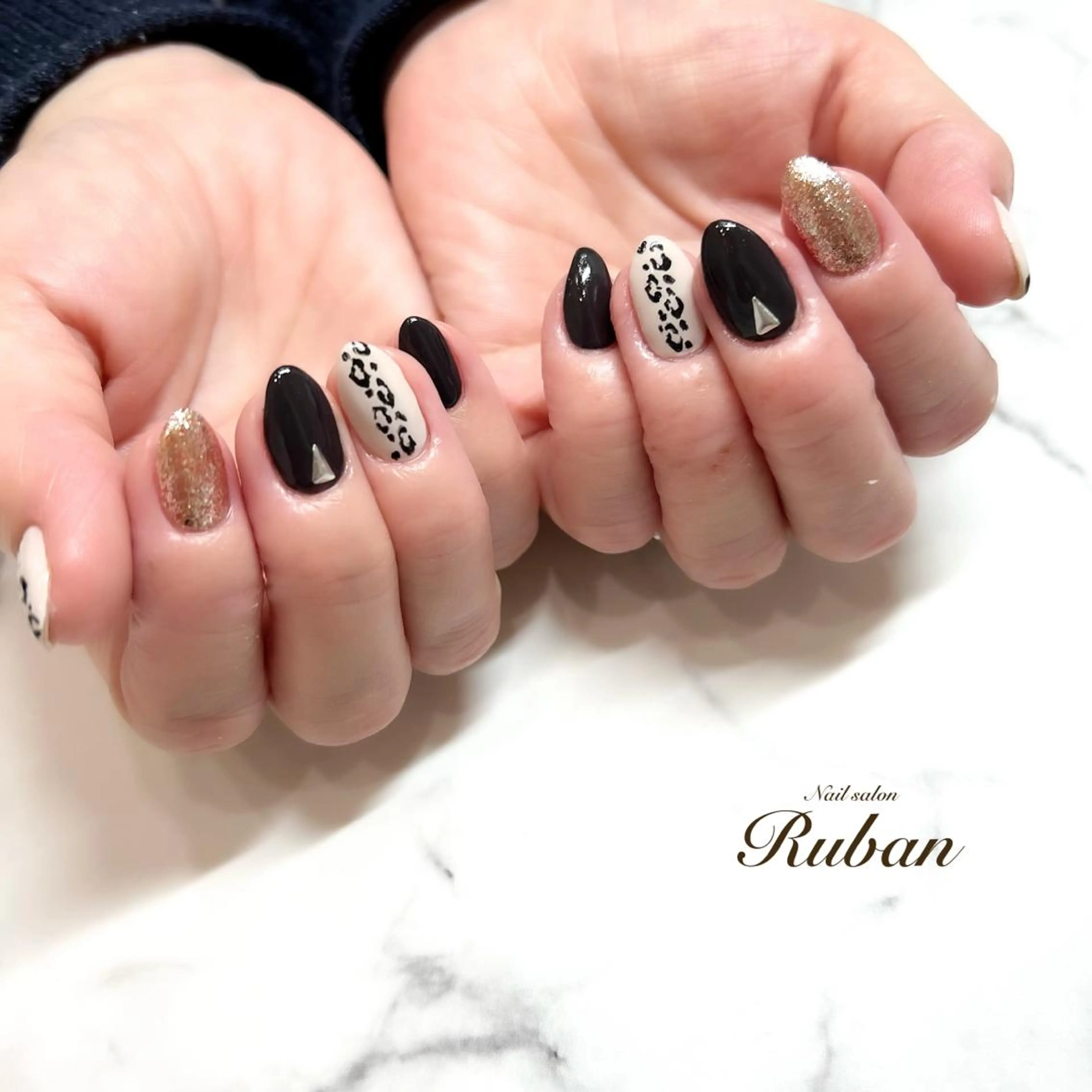 ネイル アニマル柄 ワンカラーネイル シンプルネイル Nail salon Ruban所属・Nail salon Rubanのネイルデザイン