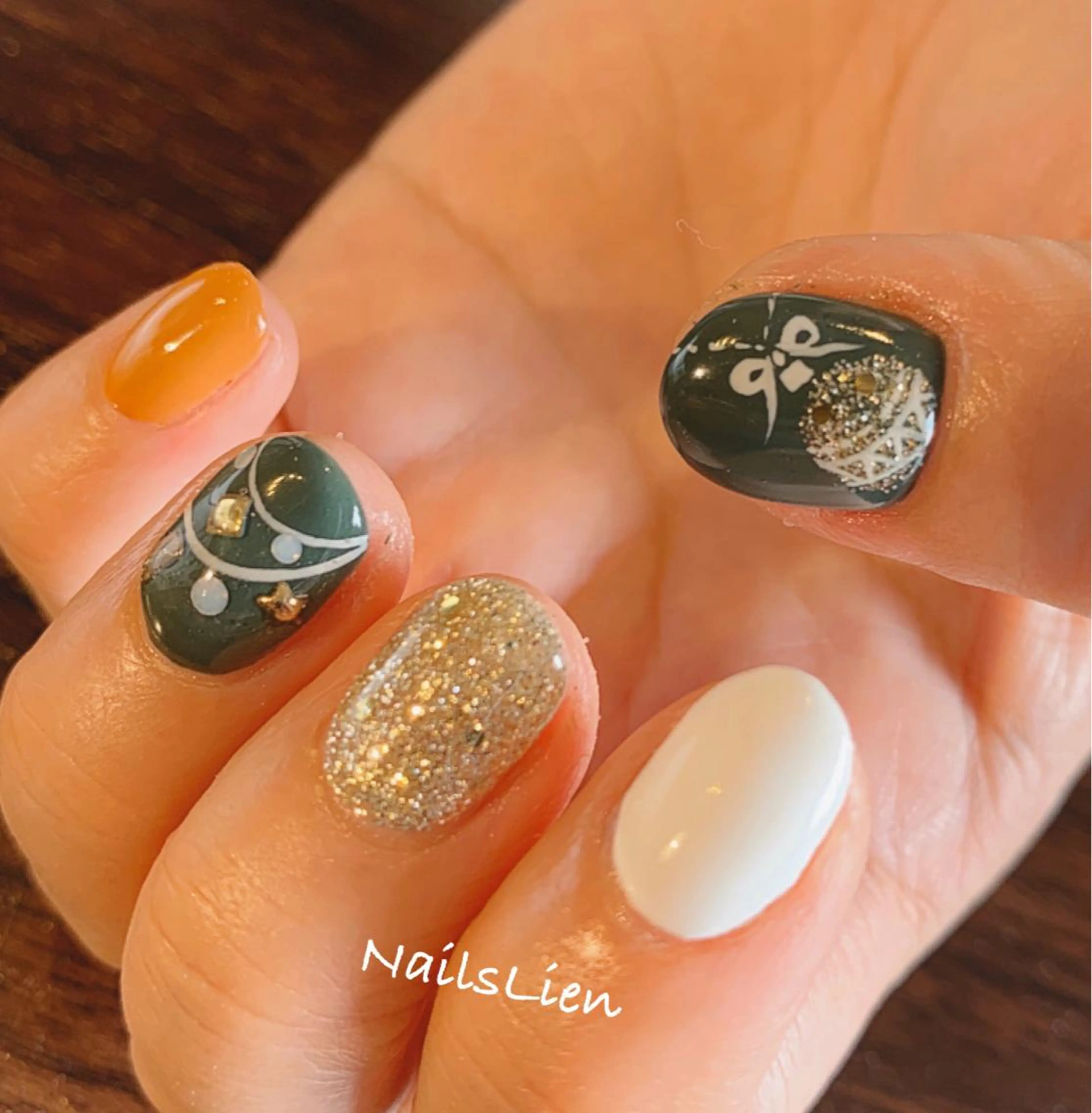 ネイル 冬ネイル クリスマス 凛 リンのネイルデザイン