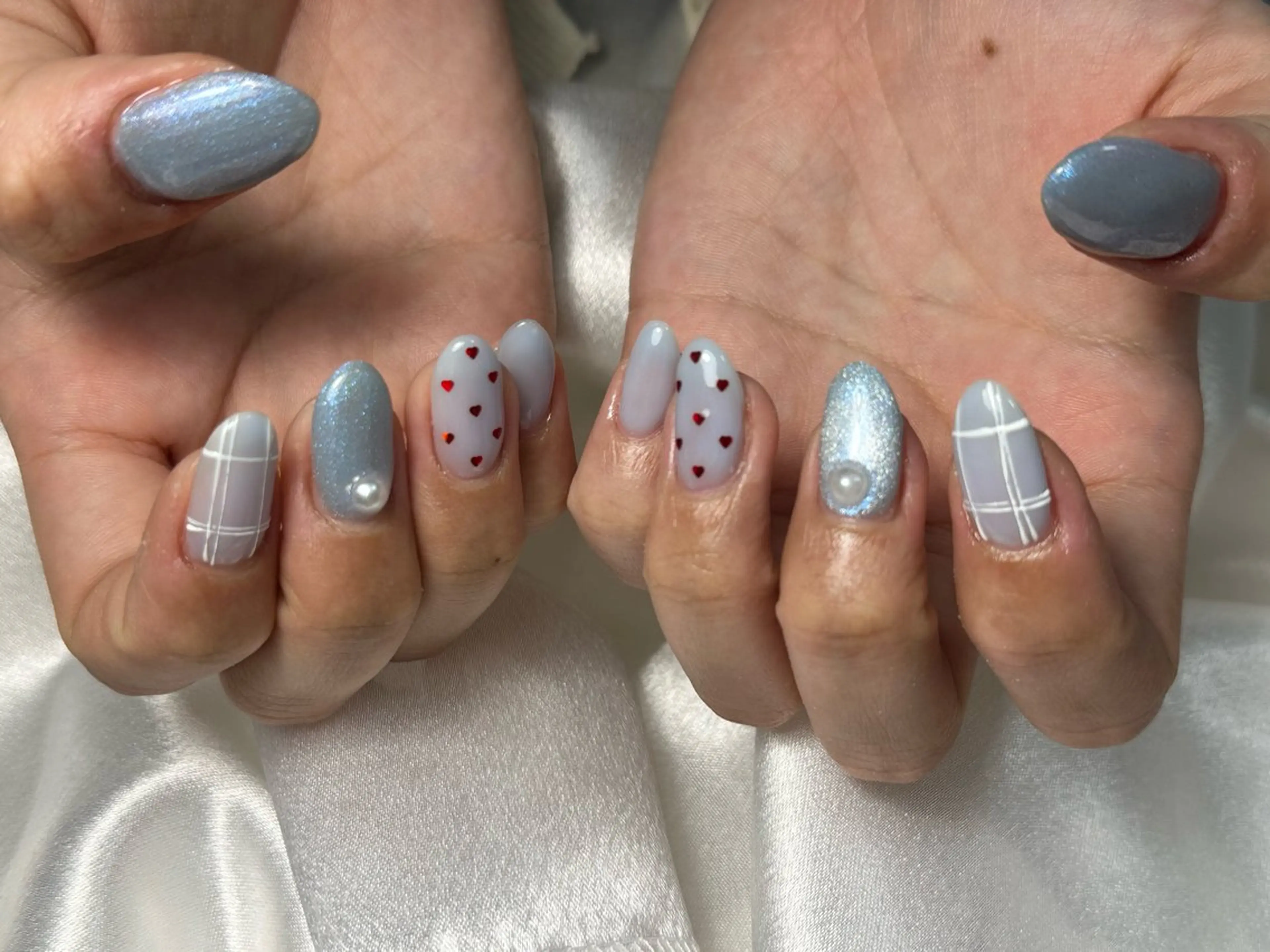 ネイル オーロラネイル 桜ネイル フラワーネイル フットネイル フレンチネイル ハンドネイル kiki nail たまプラーザのネイルデザイン