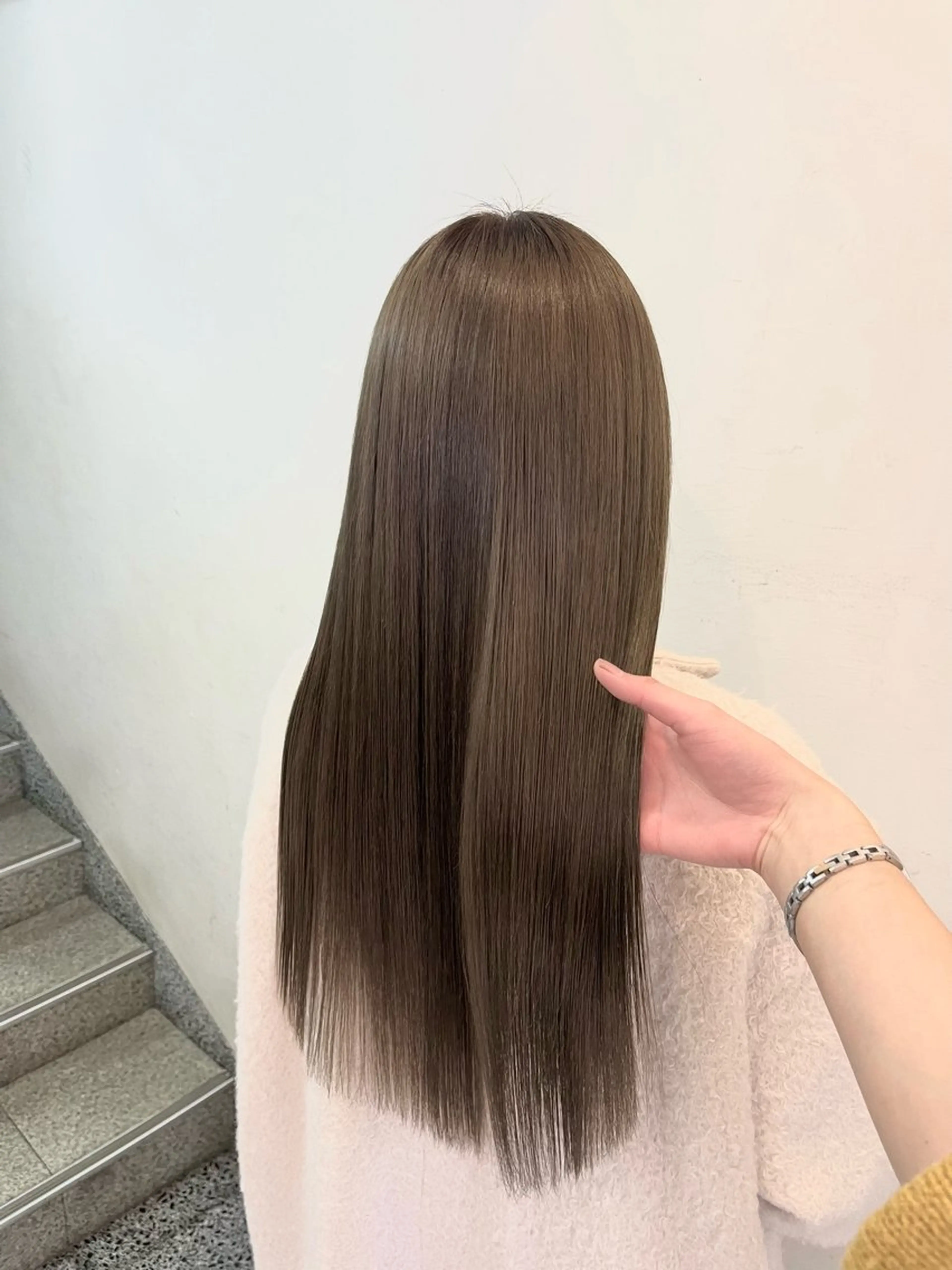 ロング カラー ベージュカラー オリーブベージュ メンズカット/ 横浜/佐藤桃香 🦥のヘアスタイル