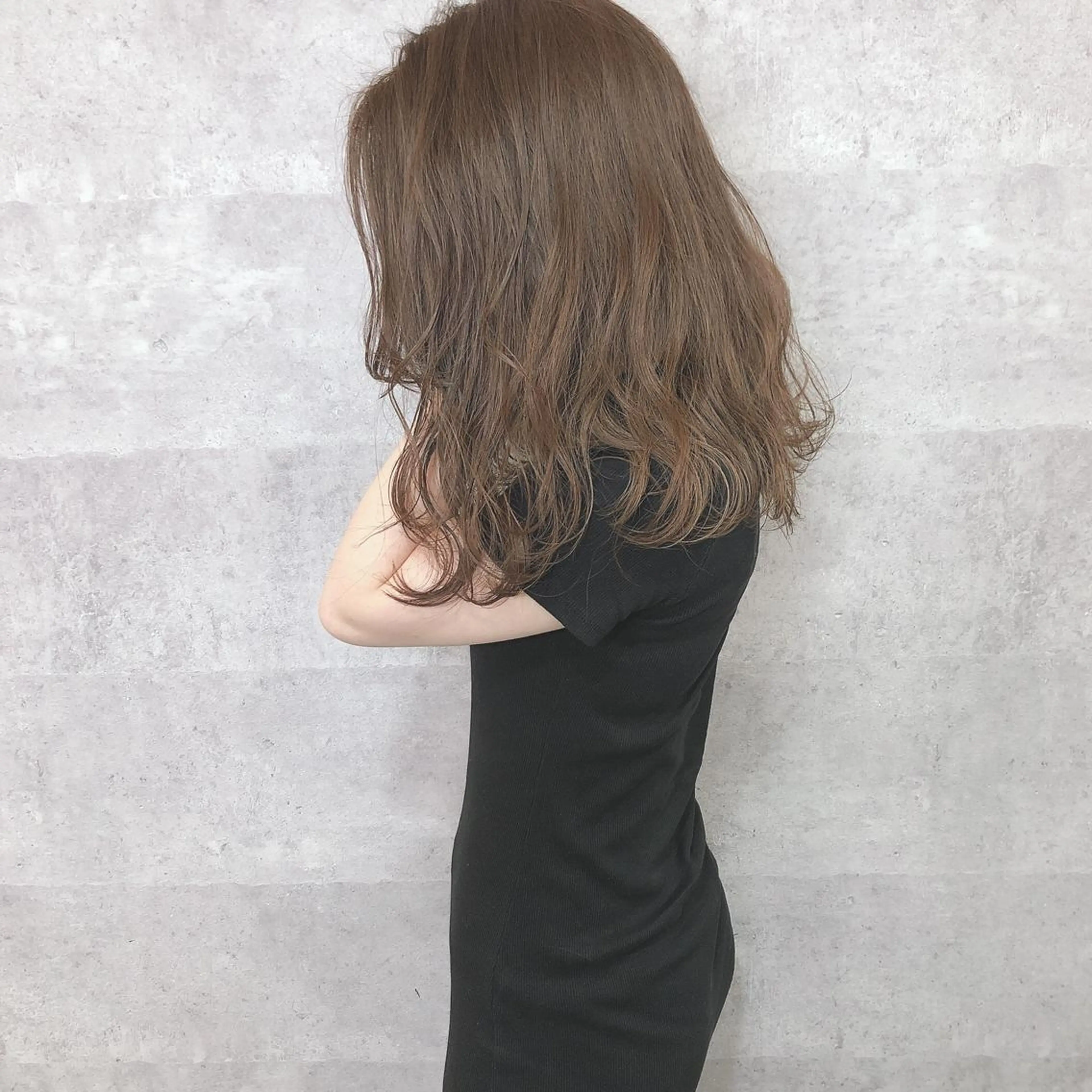 ミディアム カラー 髪質改善 中川　翔のヘアスタイル