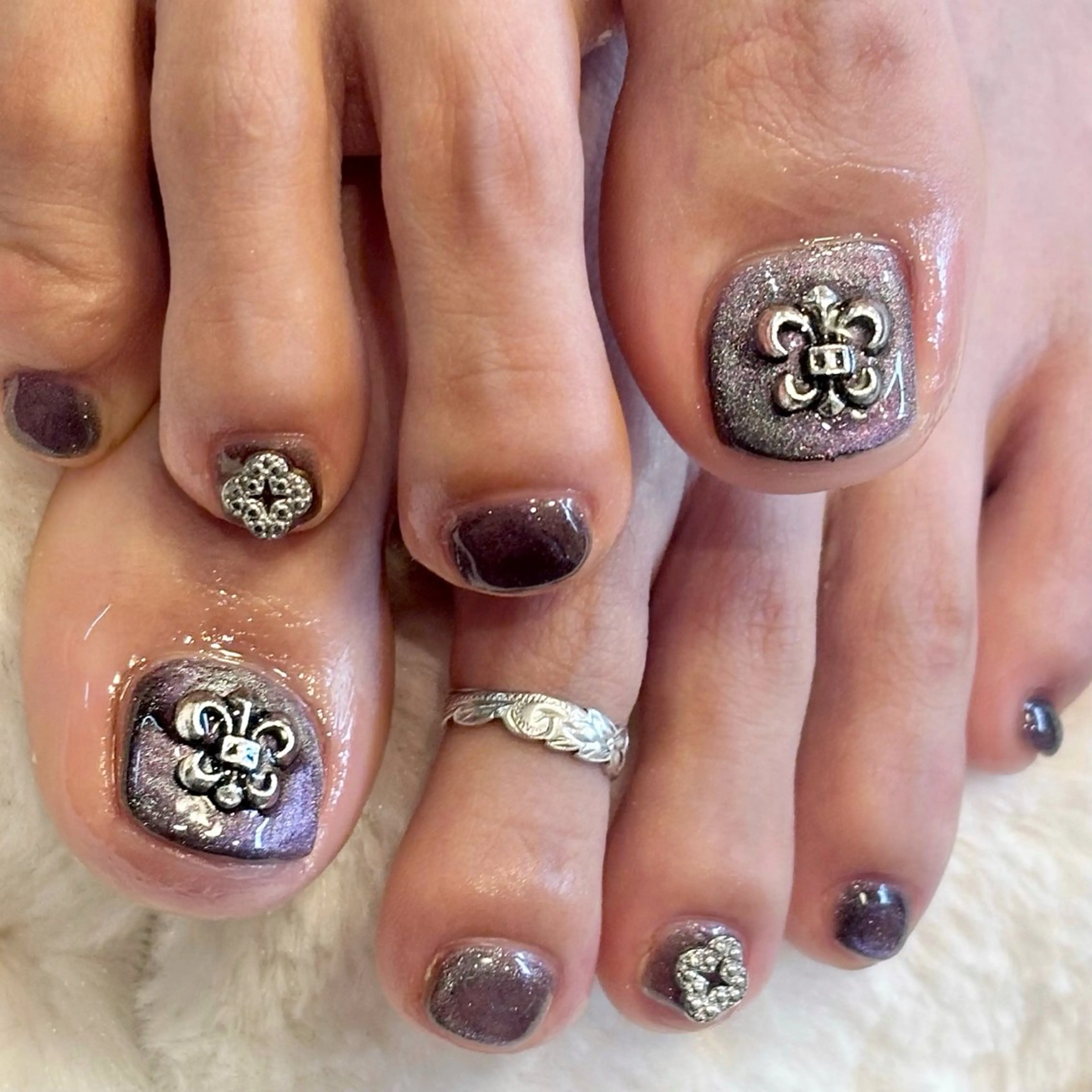 ネイル フットネイル Lelole 🫧マグネット🫧のネイルデザイン