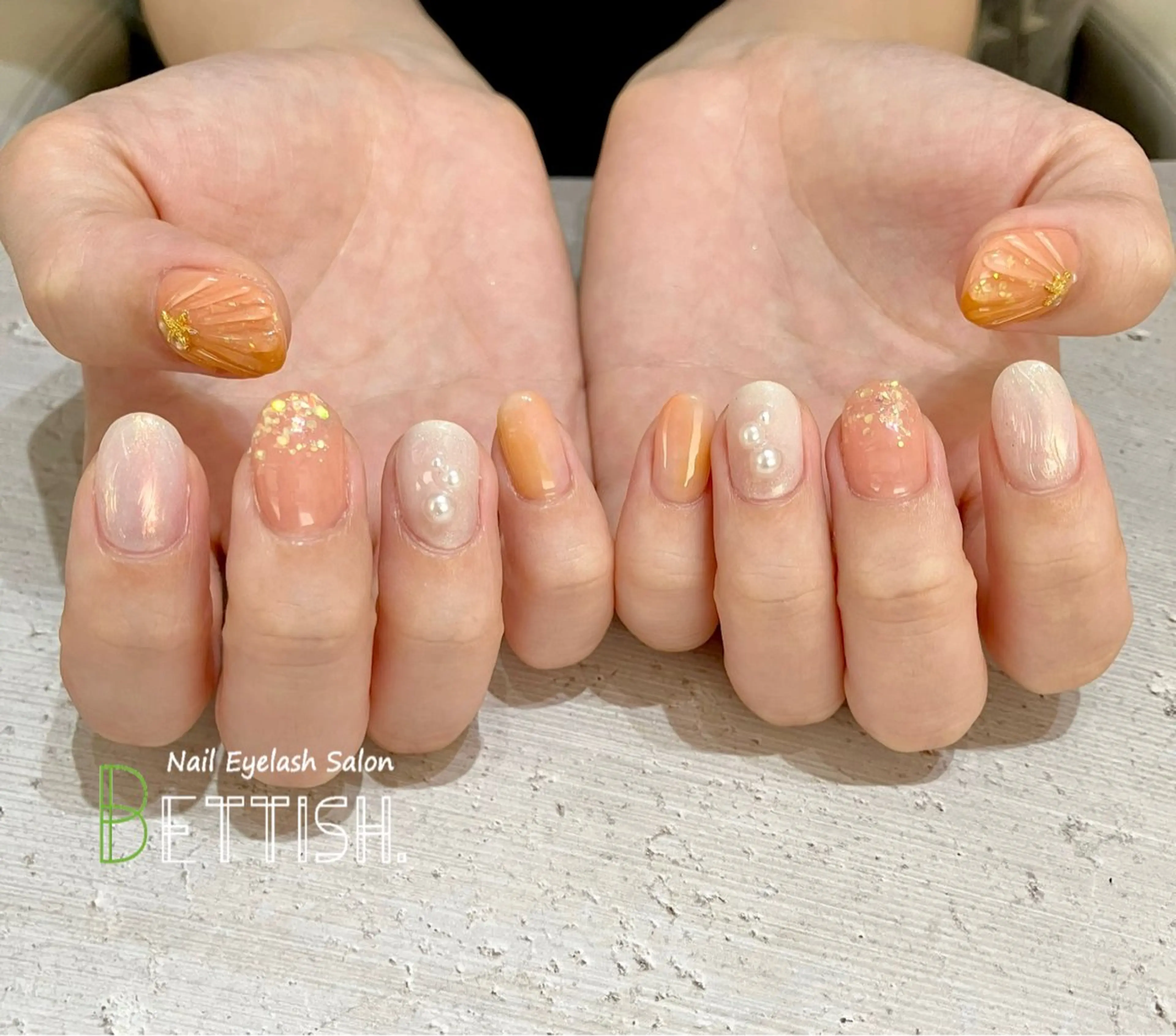 ネイル オレンジ BETTISH. KUMIKO☺︎︎のネイルデザイン