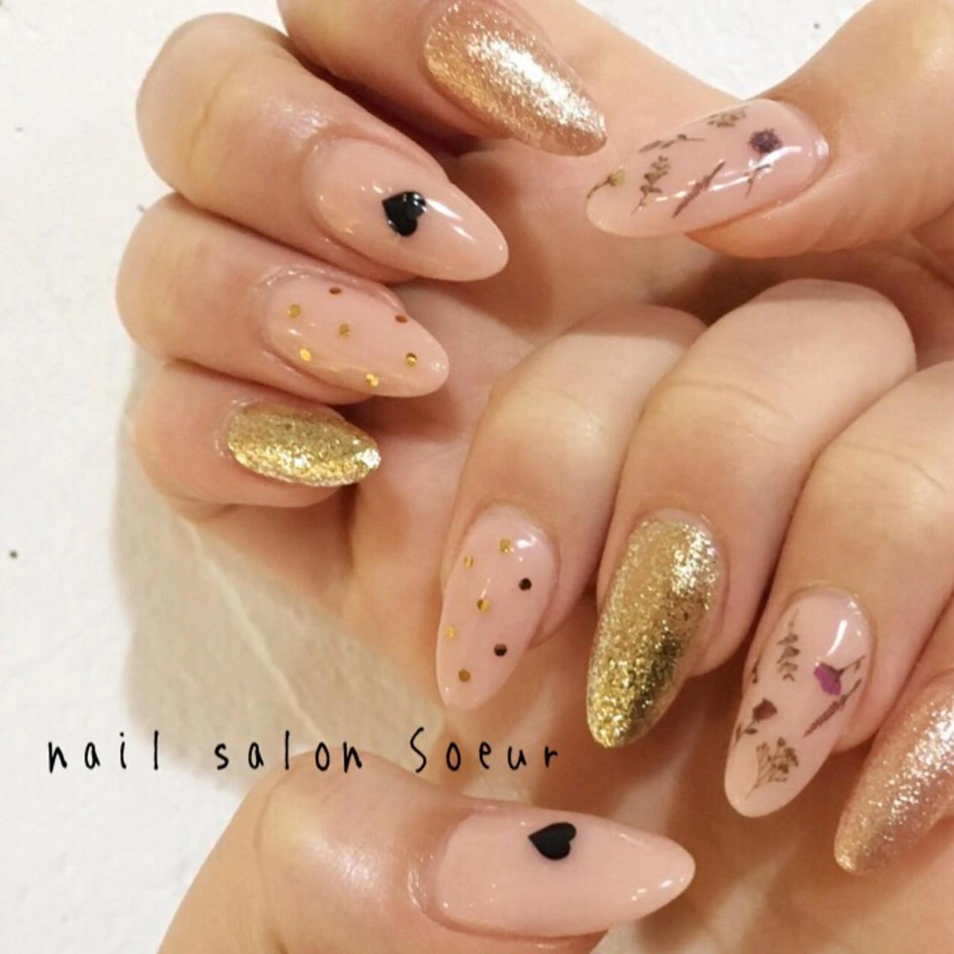 ネイル 持ち込み スカルプネイル ハンドネイル nail salon Soeurのネイルデザイン