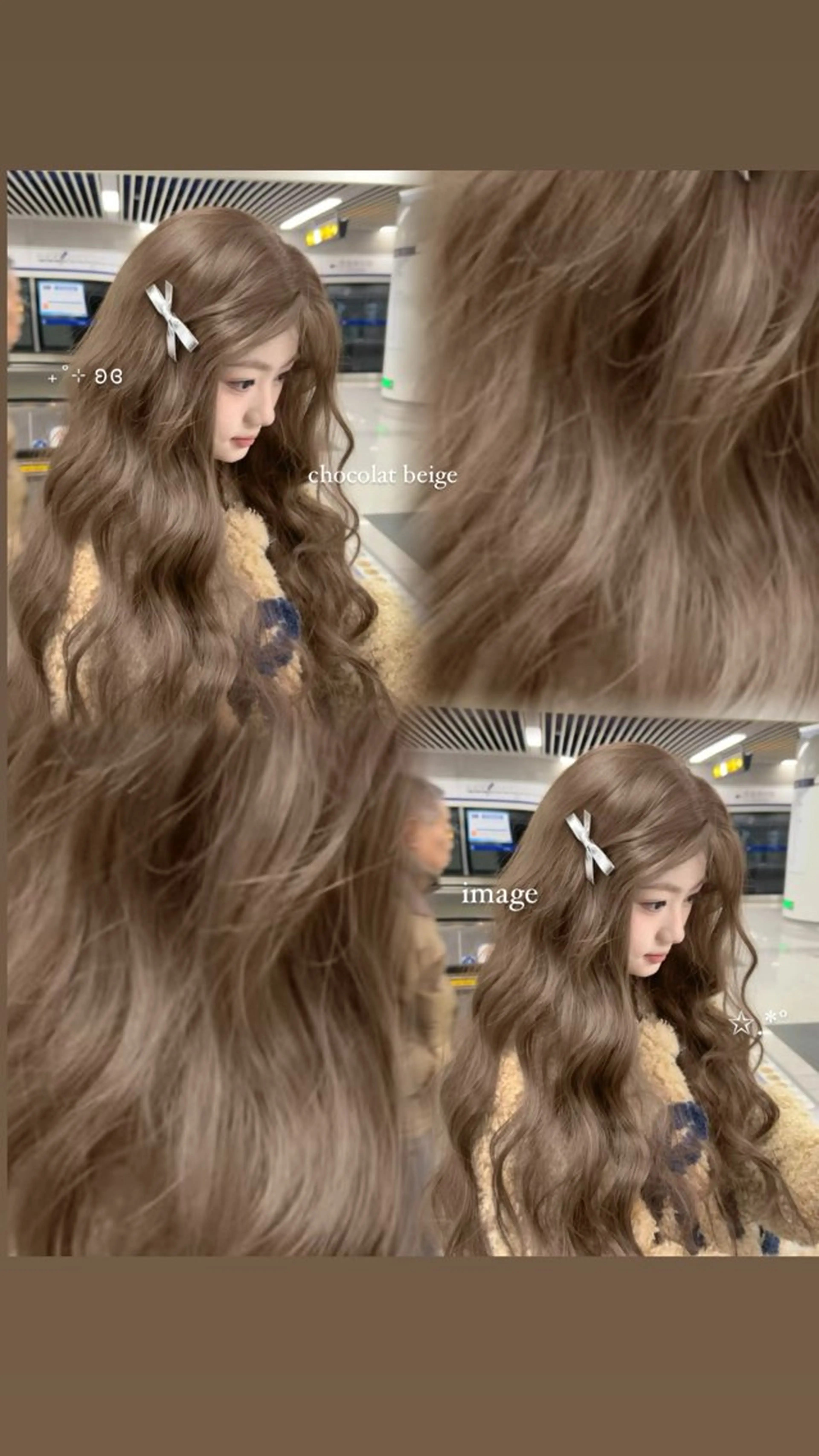 ミディアム カラー ヘアカラー 透ける透明感カラー 🤍anju🎀のヘアスタイル