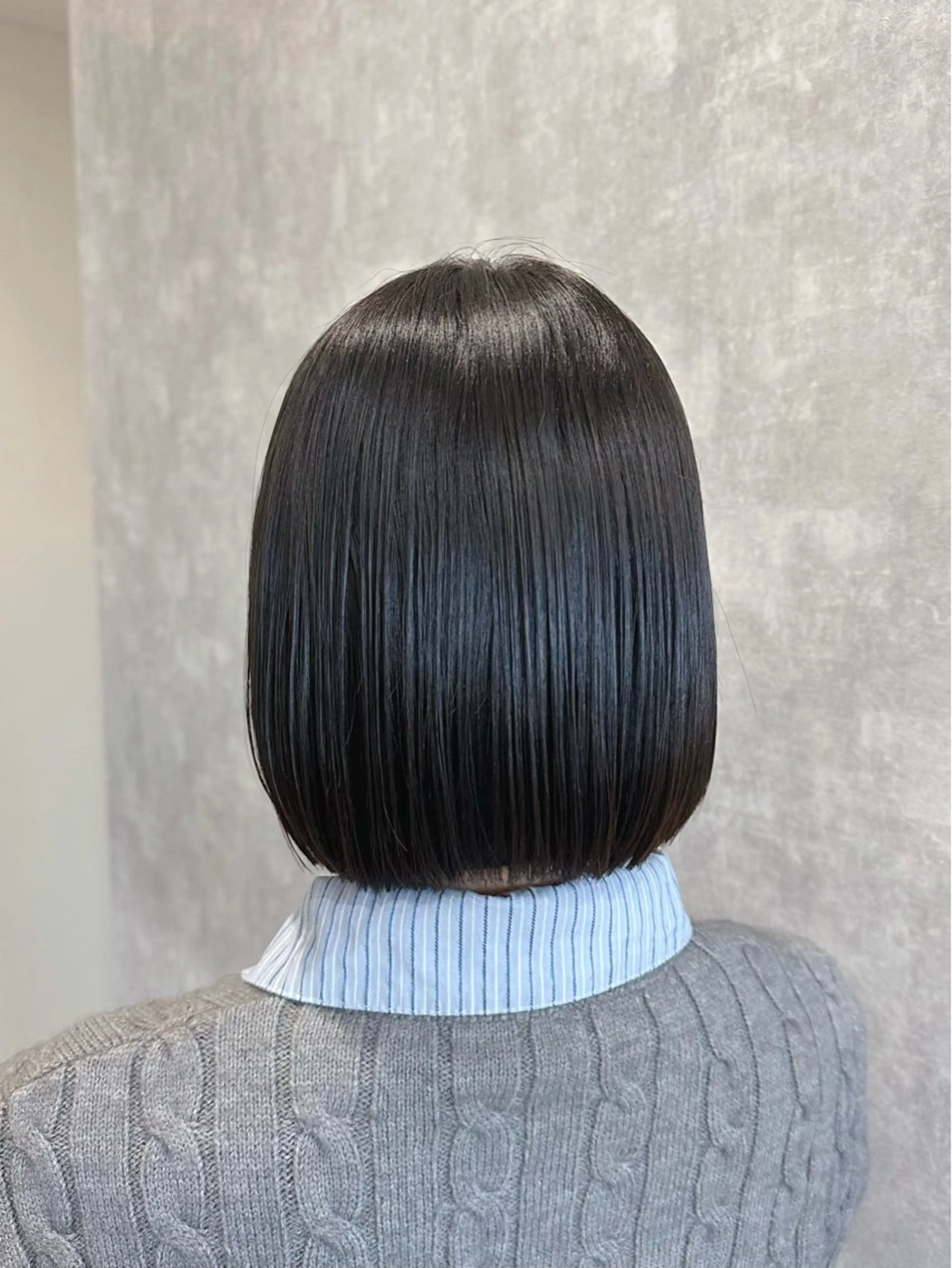 ミディアム ボブ 縮毛矯正 カット Rangali nanamiのヘアスタイル