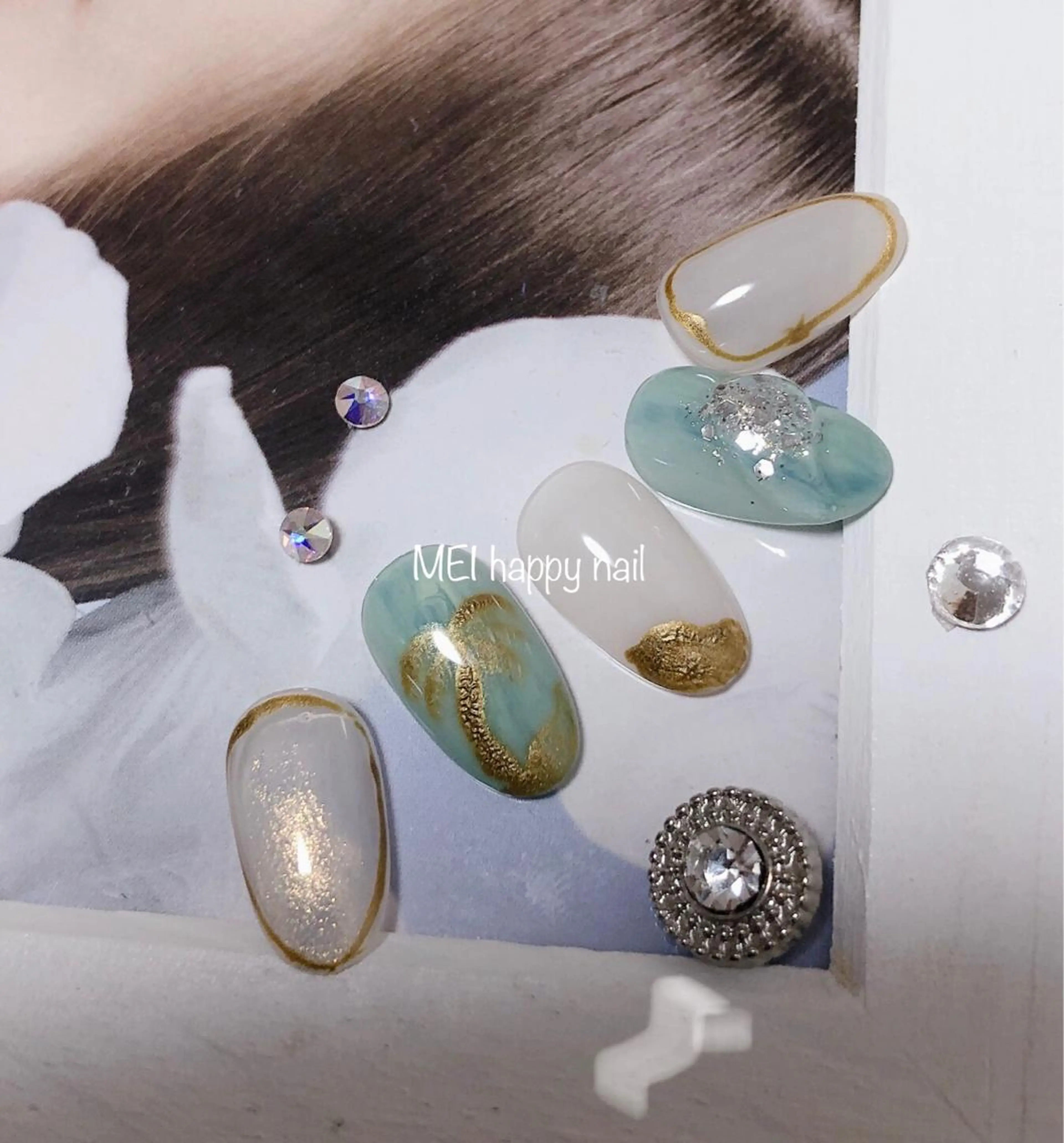 ネイル 北浦和 自爪育成ケアのネイルデザイン